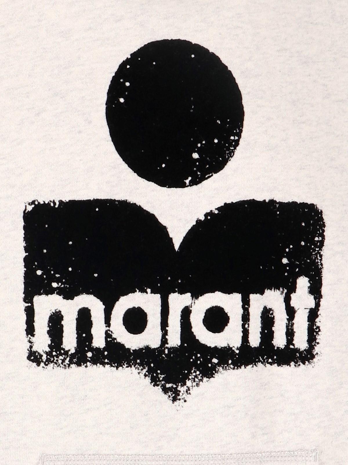 Shop Isabel Marant Logo Hoodie In Ecrù