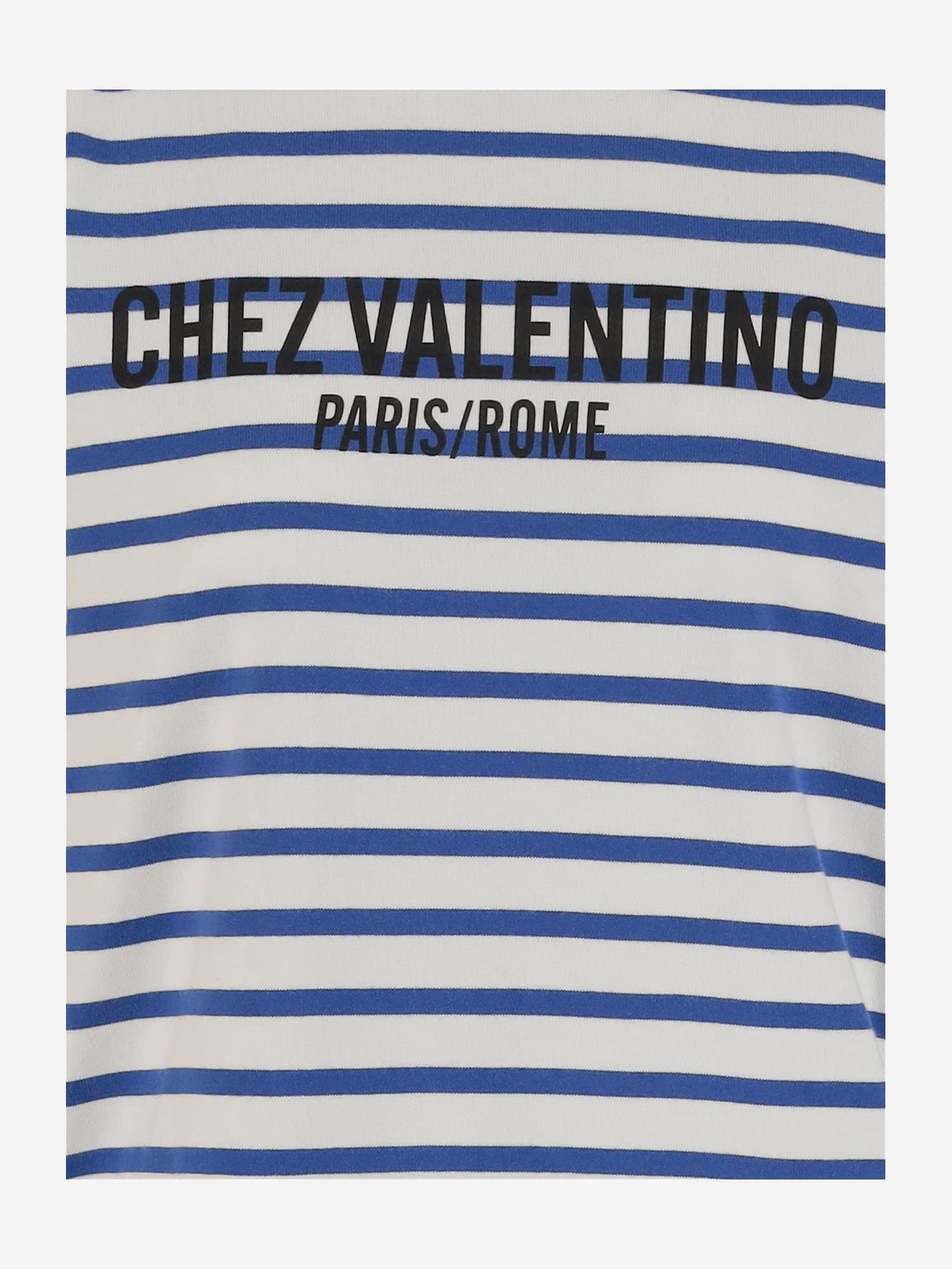 VALENTINO LONG SLEEVE COTTON T-SHIRT WITH STRIPED PATTERN 