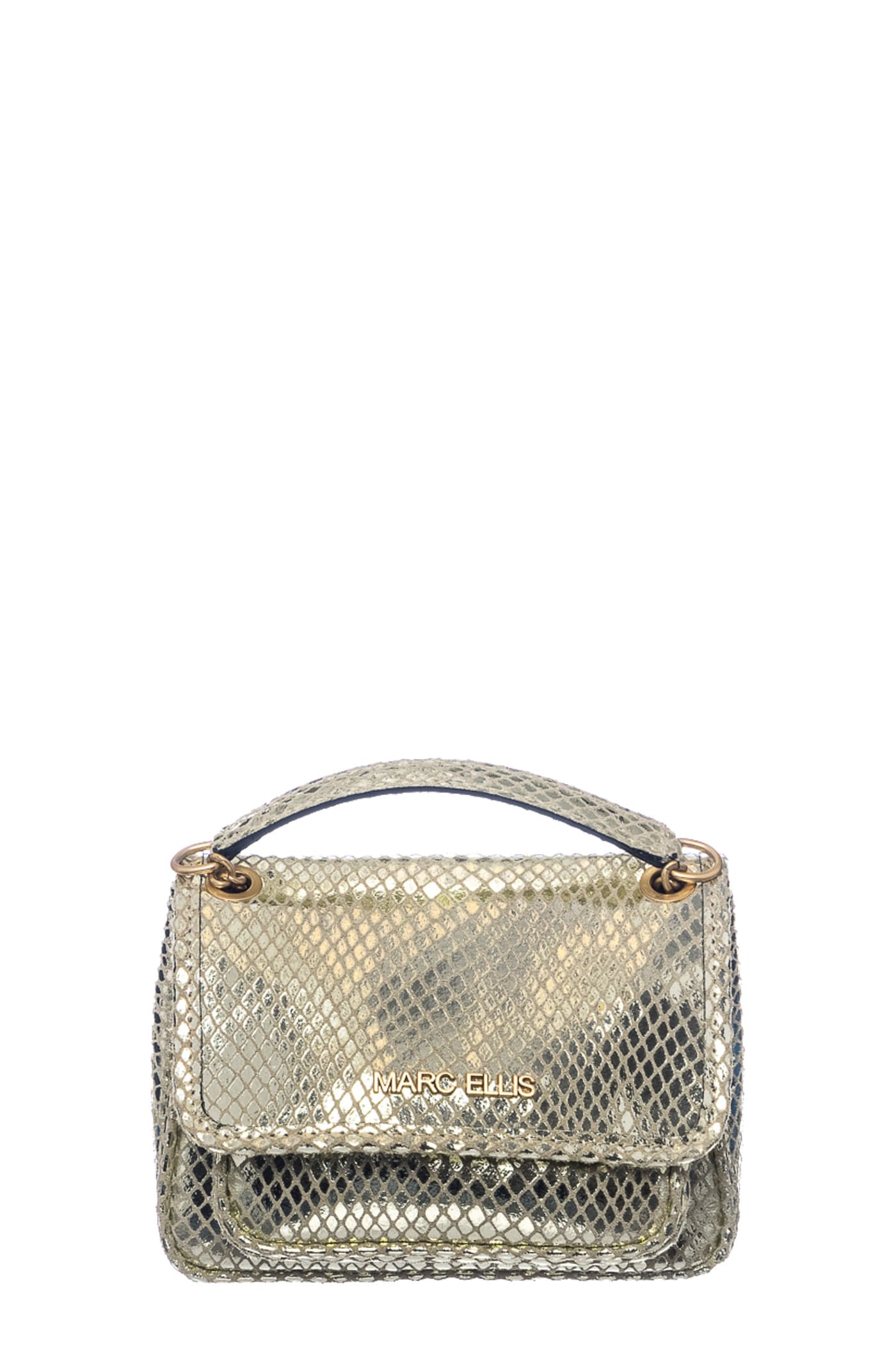 Marc Ellis Rhonda S Shoulder Bag In Platinum Leather