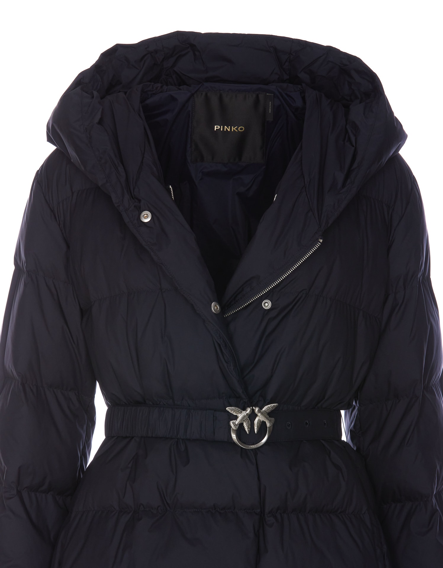 Shop Pinko Collirio Down Jacket In Blu Marino Cupo