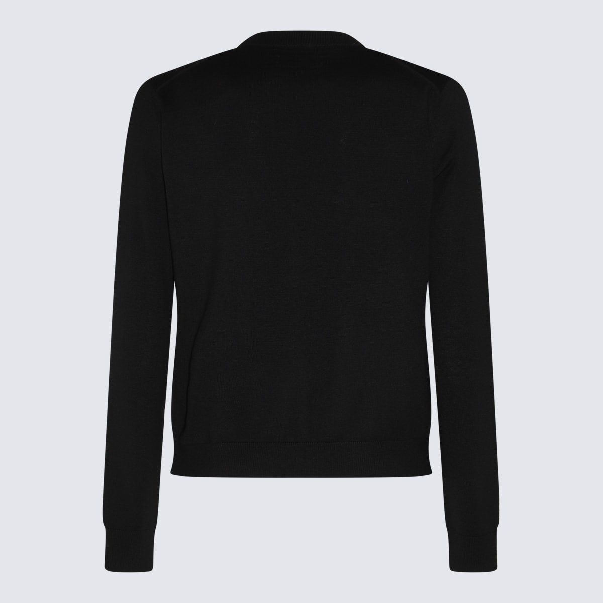 Shop Amiri Black Wool And Cotton Blend Sweater