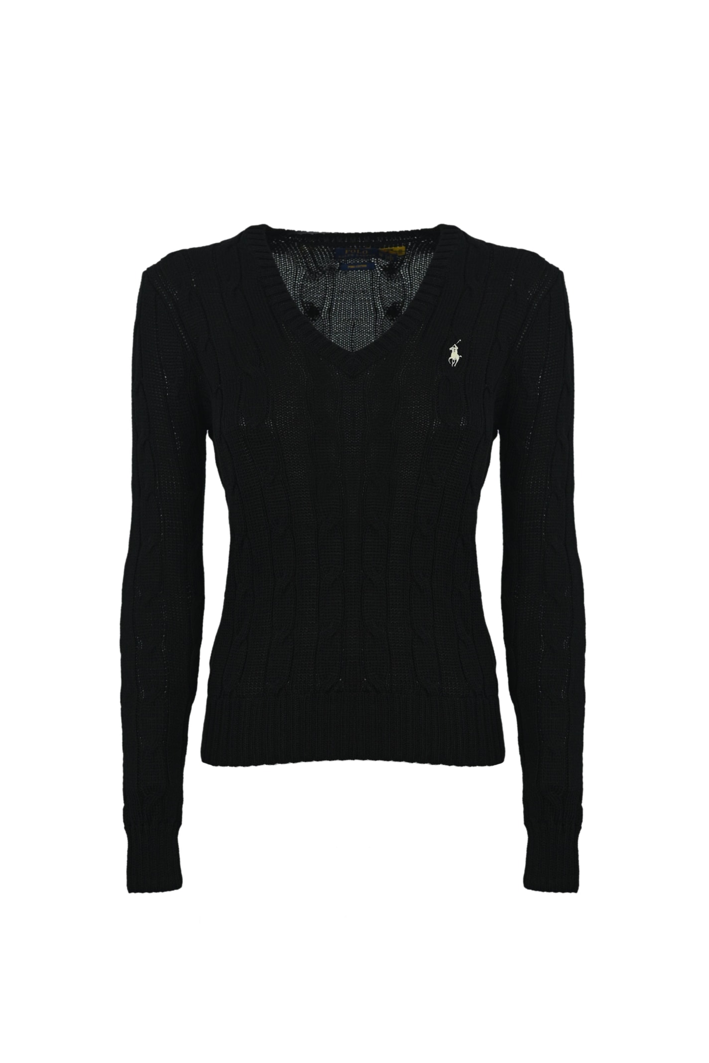 Polo Ralph Lauren Pullover In Cotton Pima With Braids