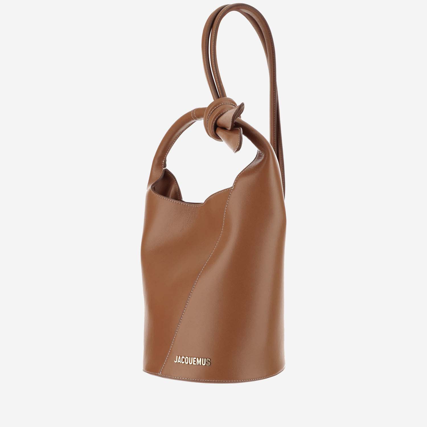 Shop Jacquemus Le Petit Tourni Bag In Light Brown 2