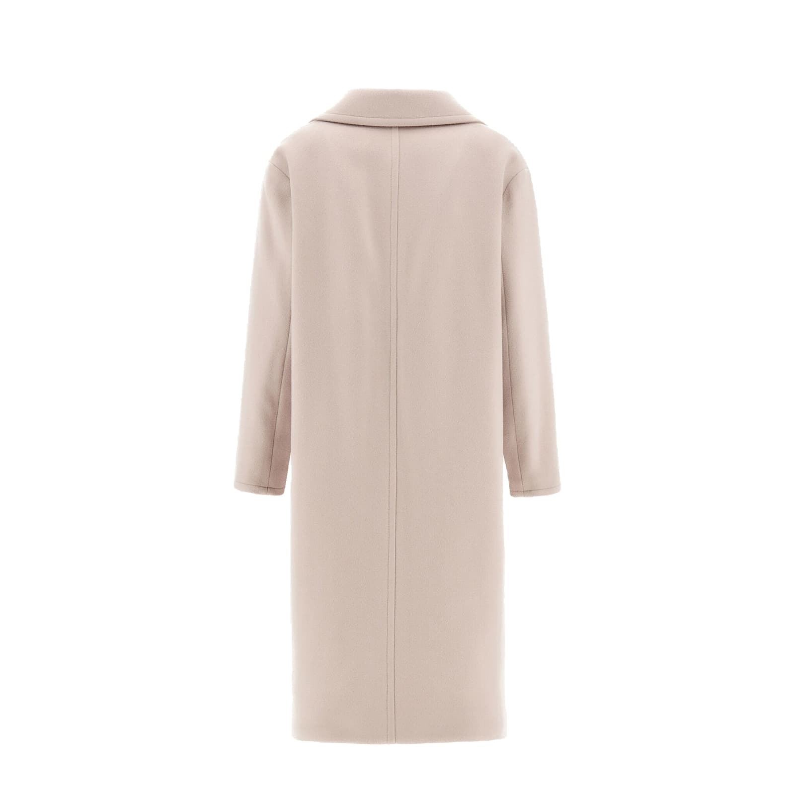 Herno Double-breasted Wool Coat With Sophisticated Lapel In Neutral