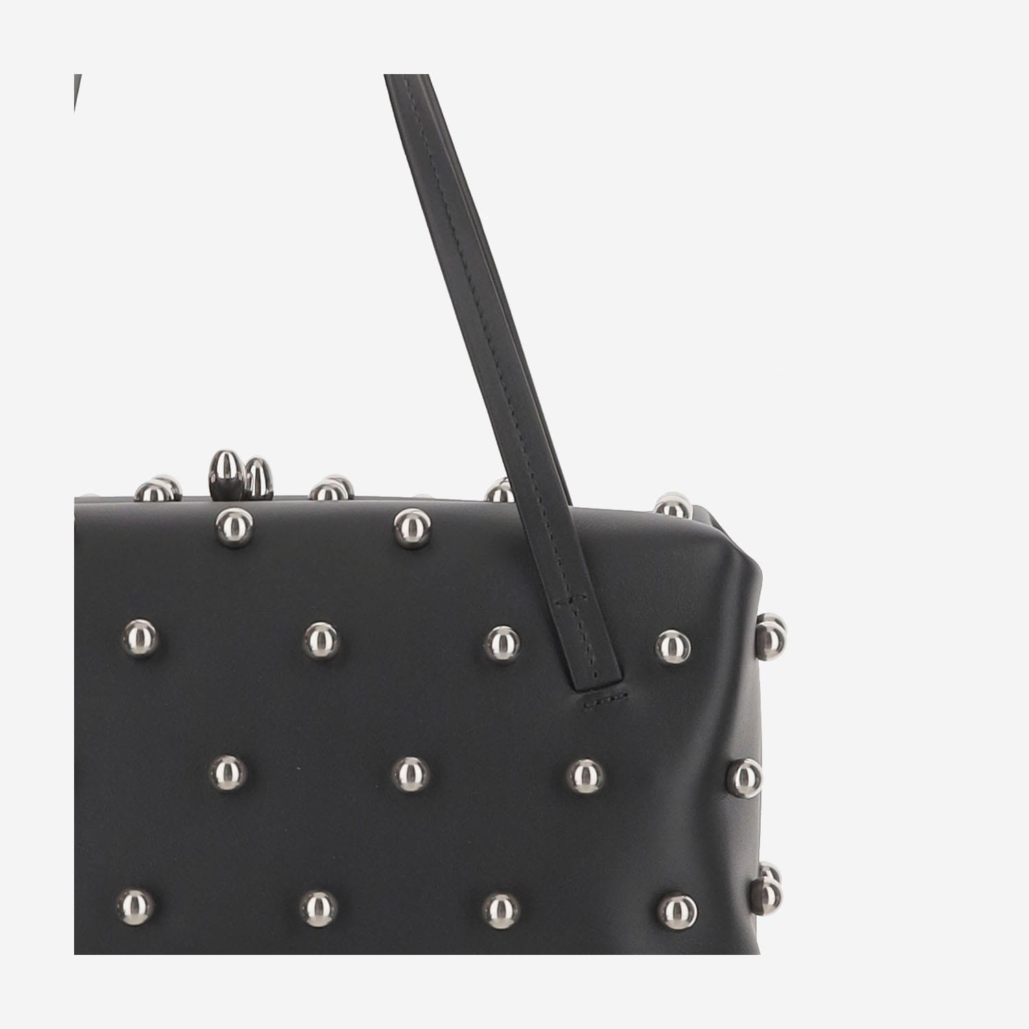 Jil Sander Goji Pillow Leather Shoulder Bag In Black