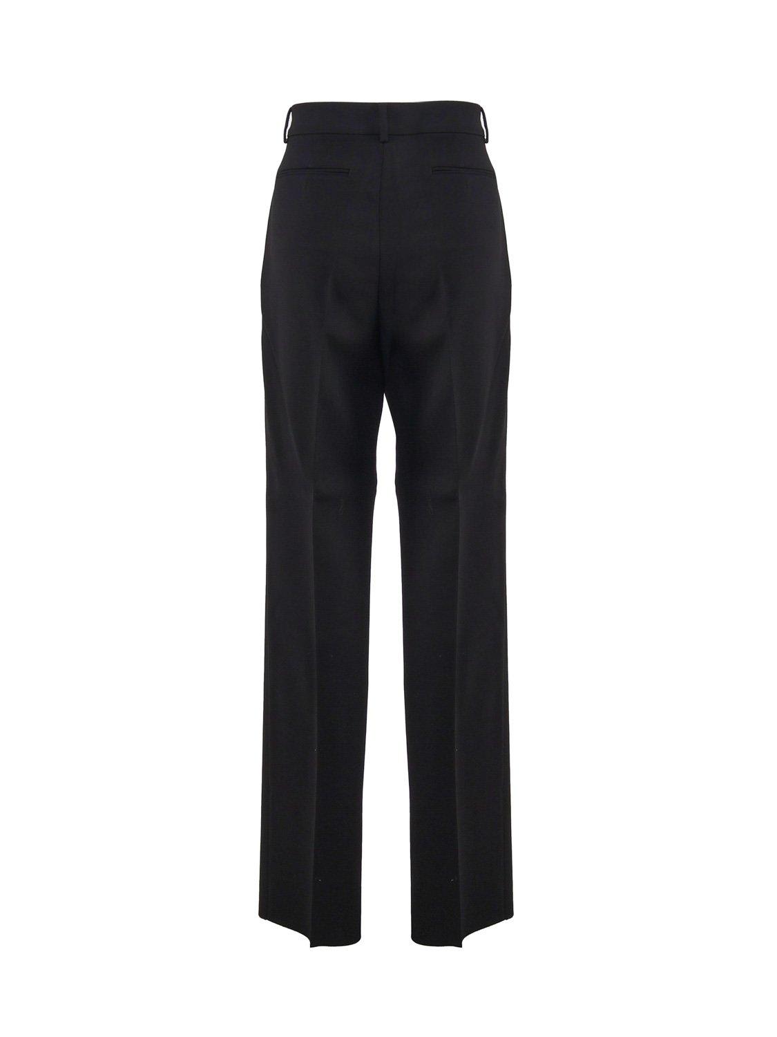 Shop Sportmax High Waist Straight Leg Trousers In Black