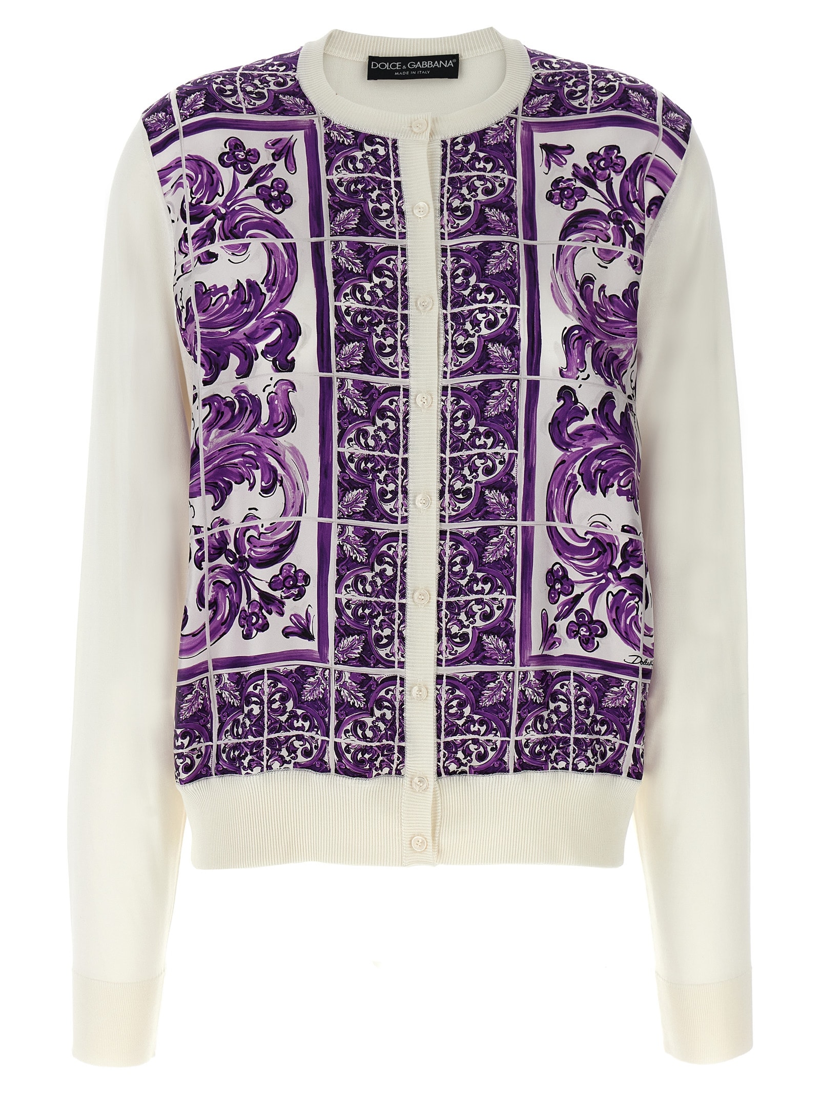 Maiolica Print Cardigan - Dolce & Gabbana - Modalova