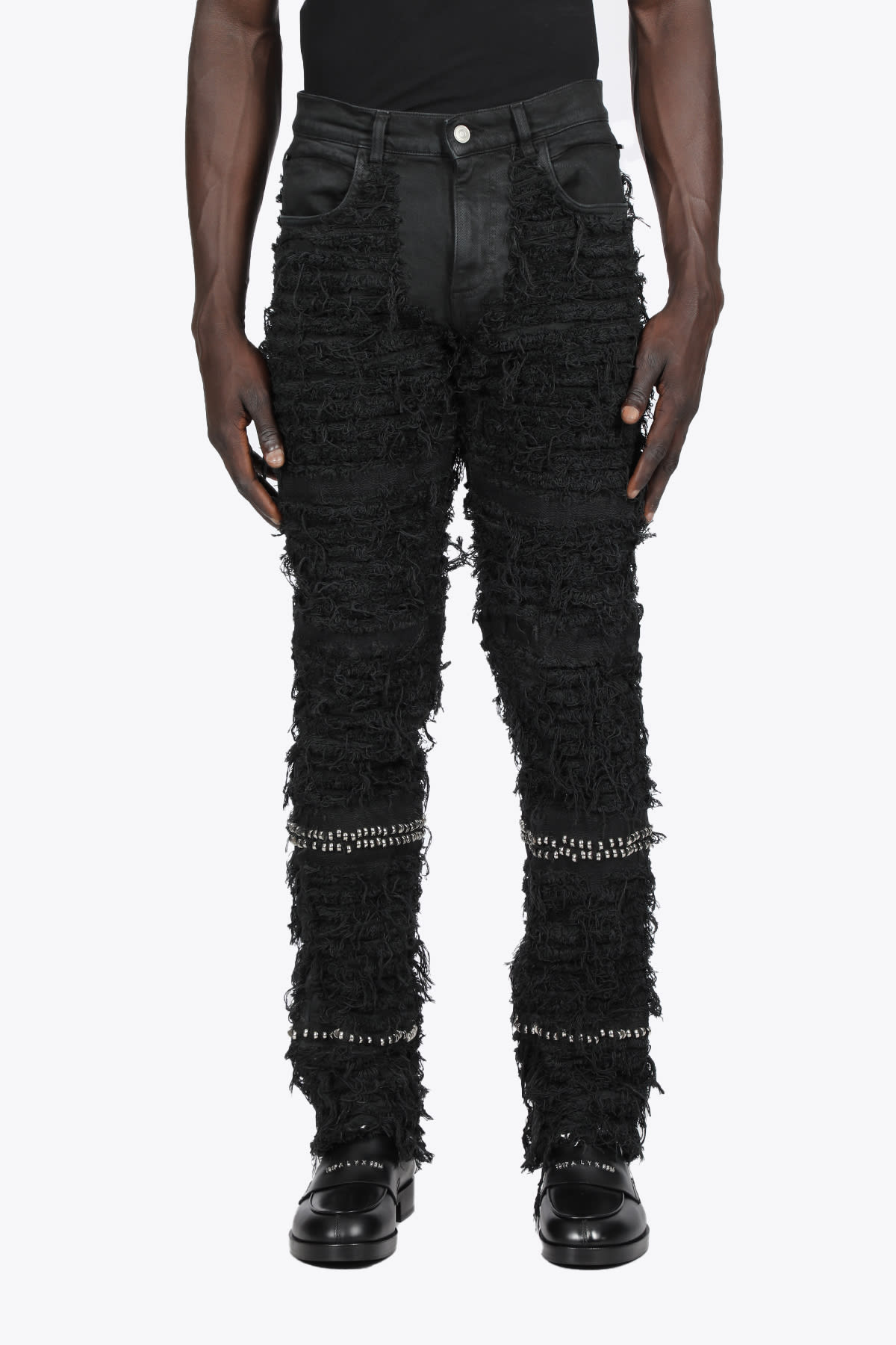 1017 ALYX 9SM Studded Blackmeans 6 Pockets Jeans