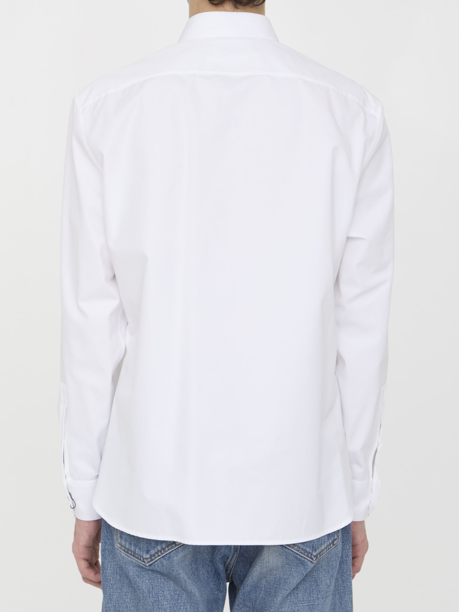 Shop Saint Laurent Yves Collar Shirt In White