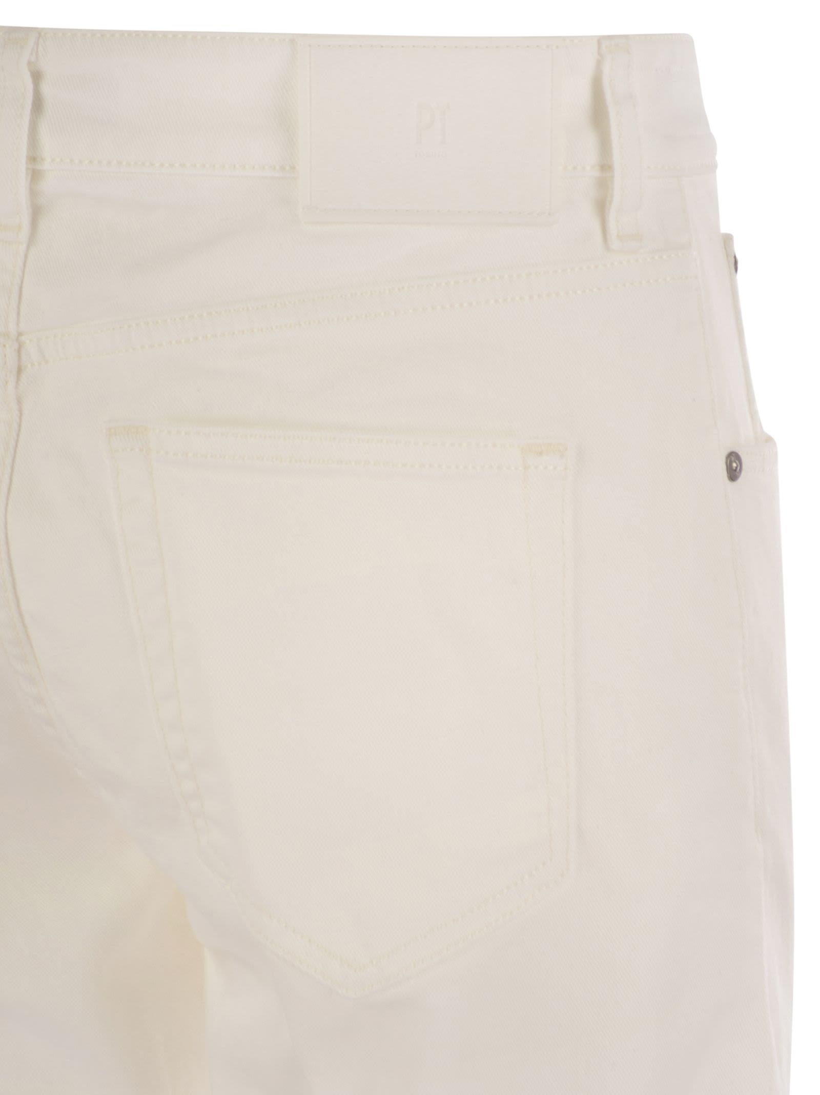 Pt Torino Low-rise Skinny-cut Jeans In White