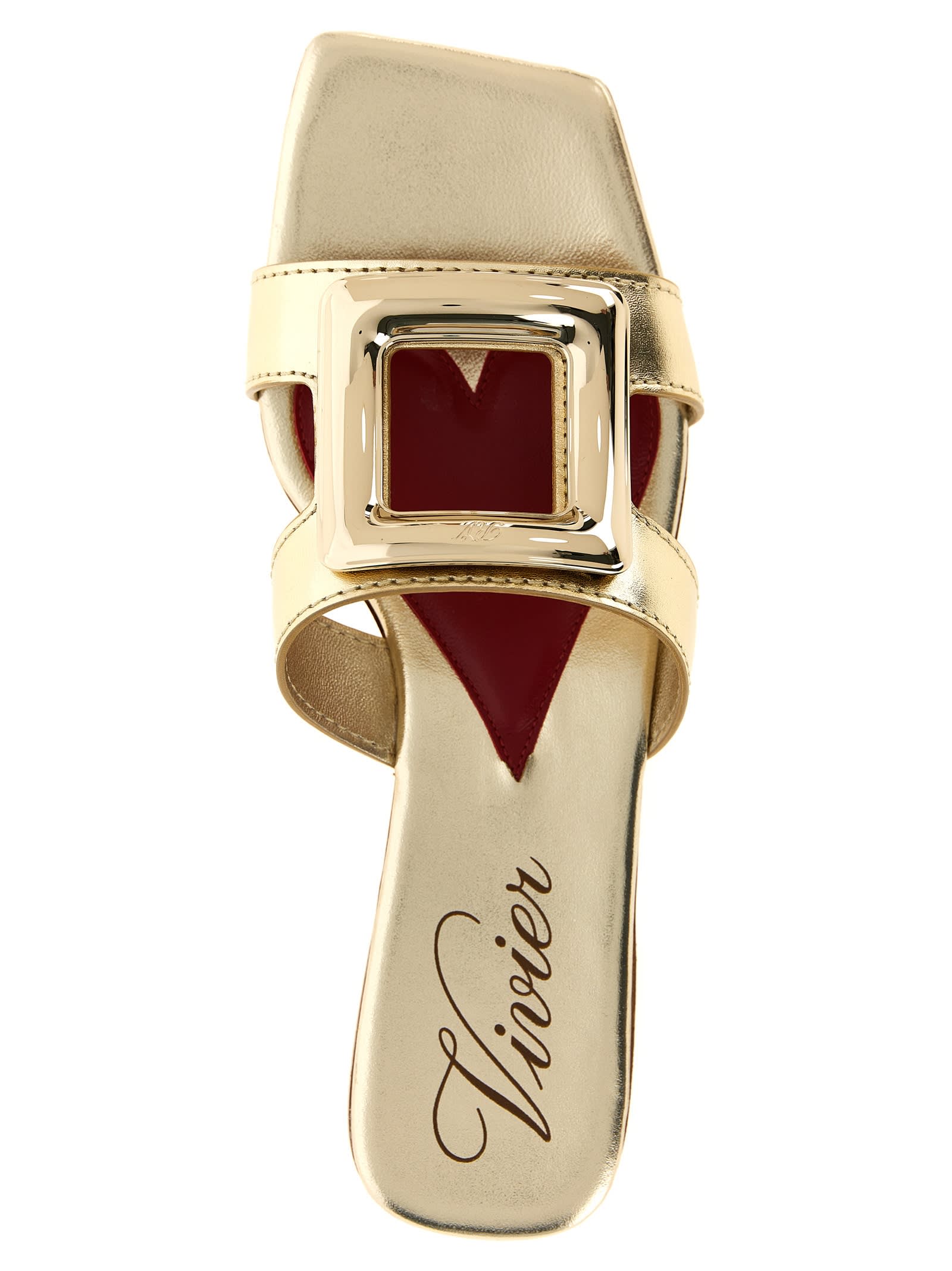 ROGER VIVIER NEW METAL BUCKLE MULE