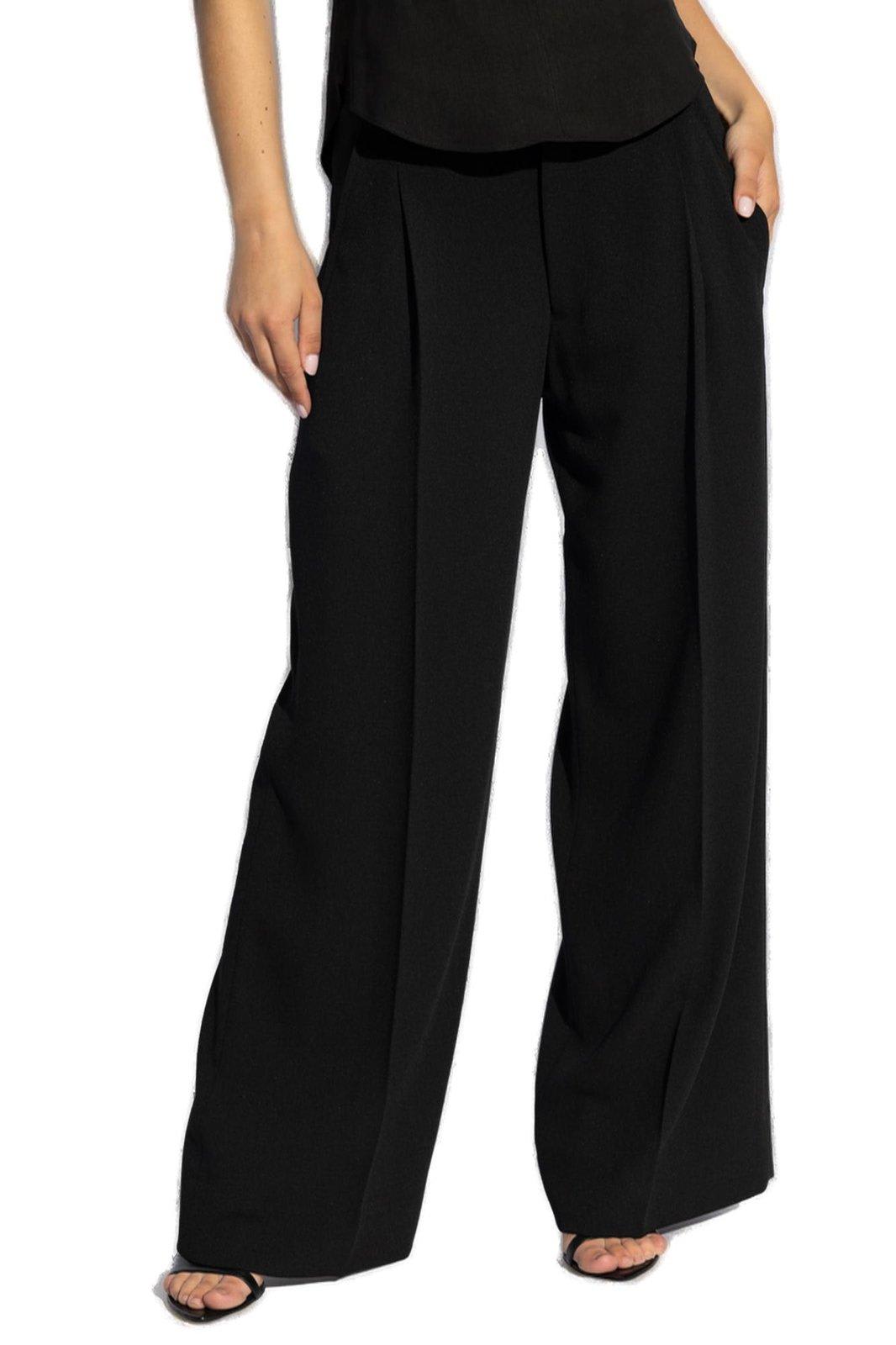 Isabel Marant 'romina' Grey High Waist Pants With Check Motif In Black