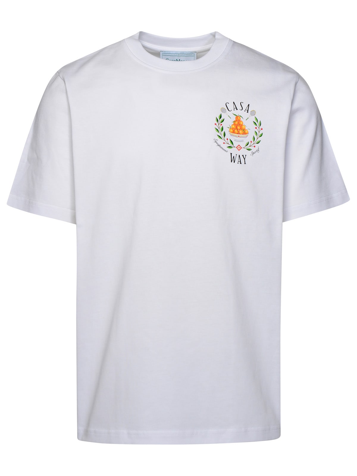 Shop Casablanca Casa Way White Organic Cotton T-shirt