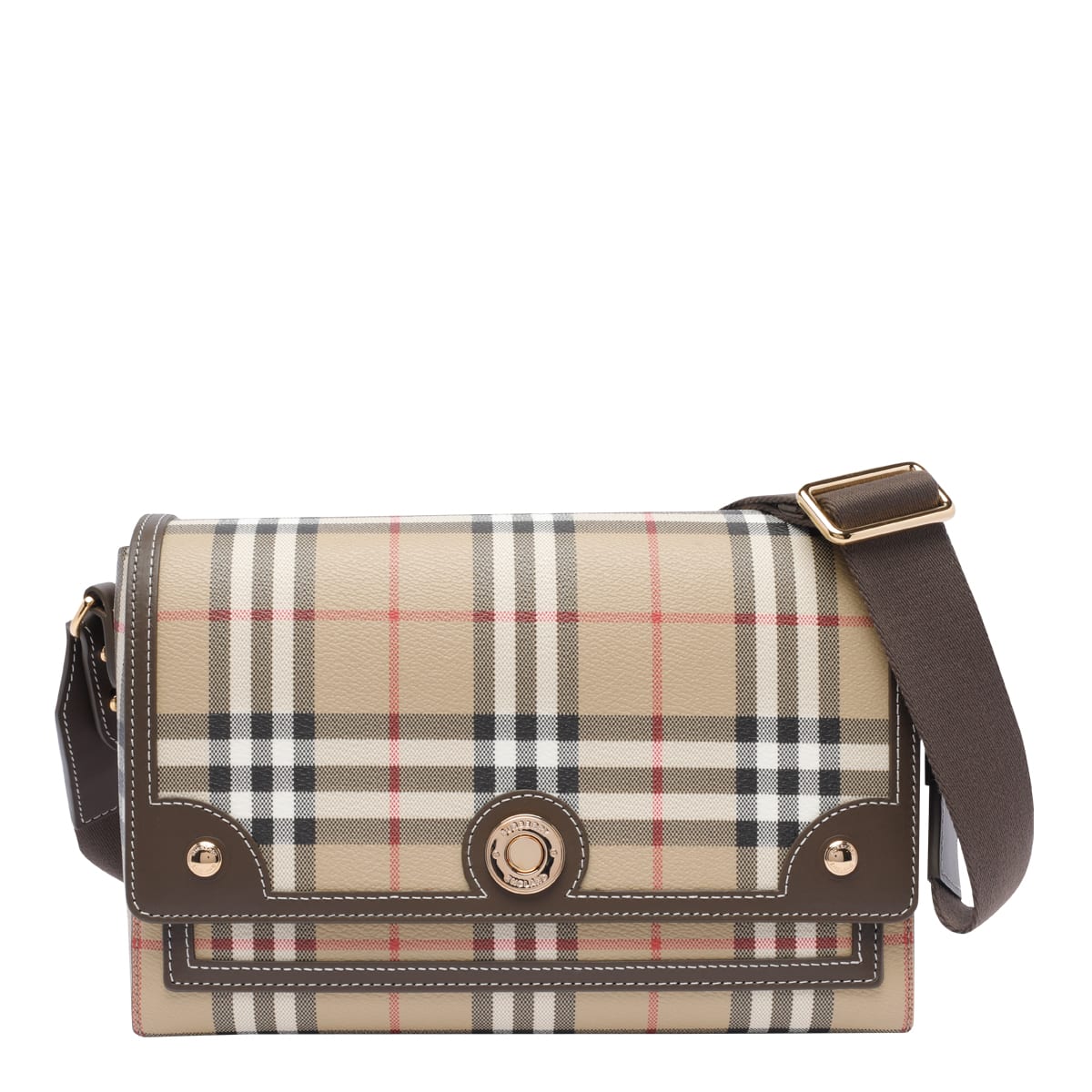 Shop Burberry Note Shoulder Bag In Beige