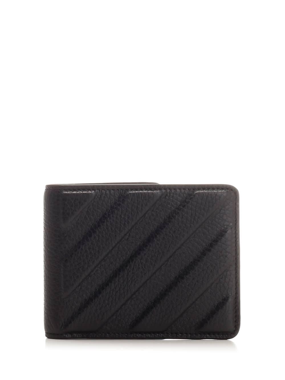 Off-White c/o Virgil Abloh Strap Detail Embossed Wallet in Black