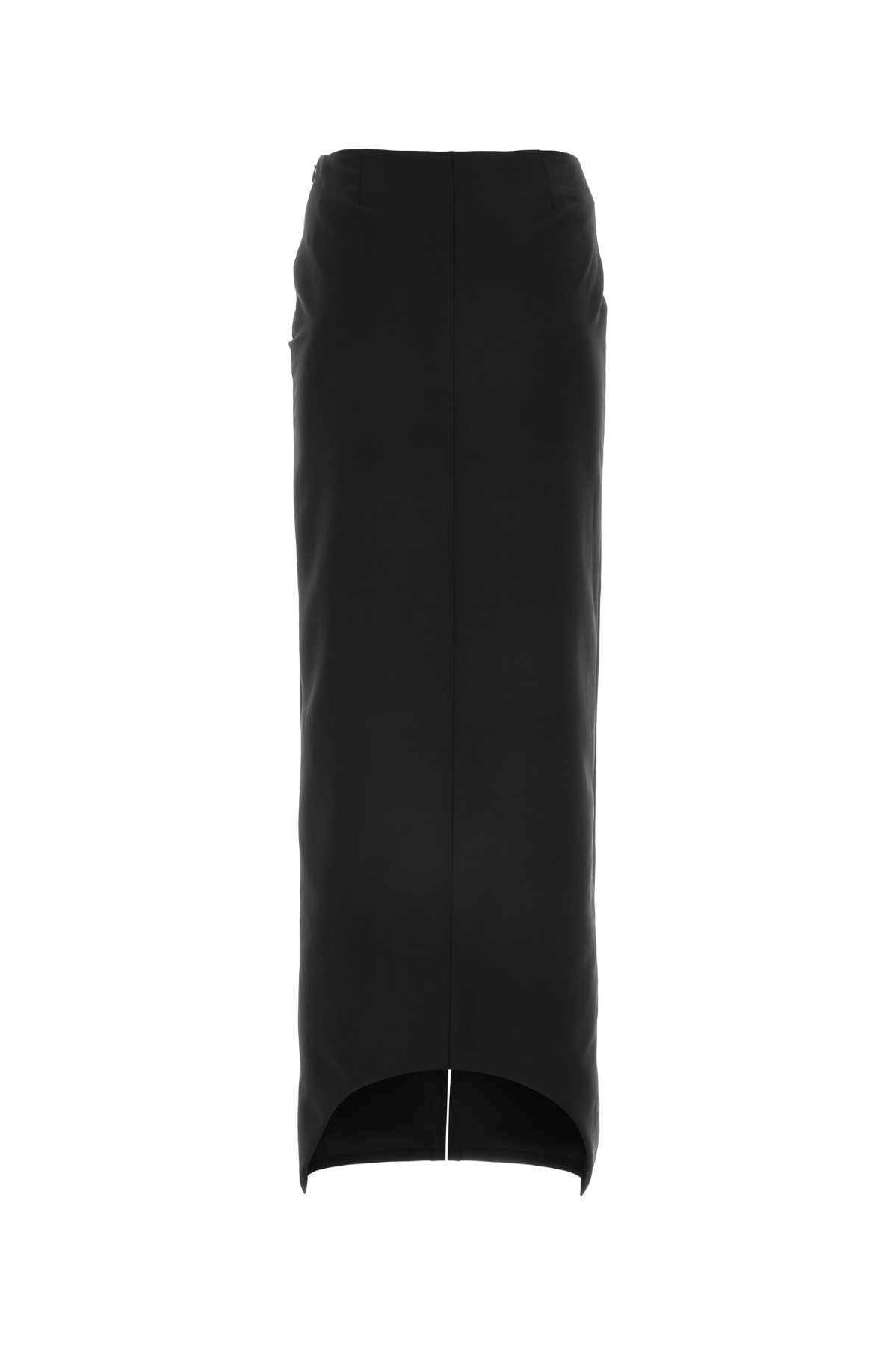 Shop Givenchy Black Wool Blend Skirt