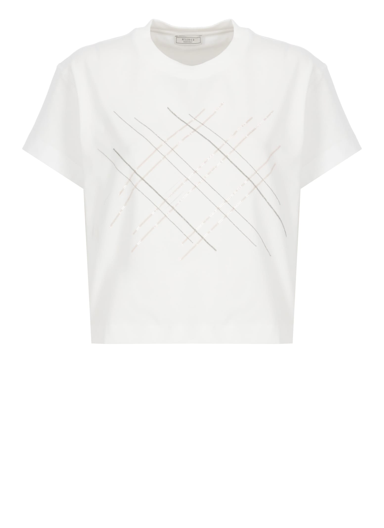 Shop Peserico Cotton T-shirt In White