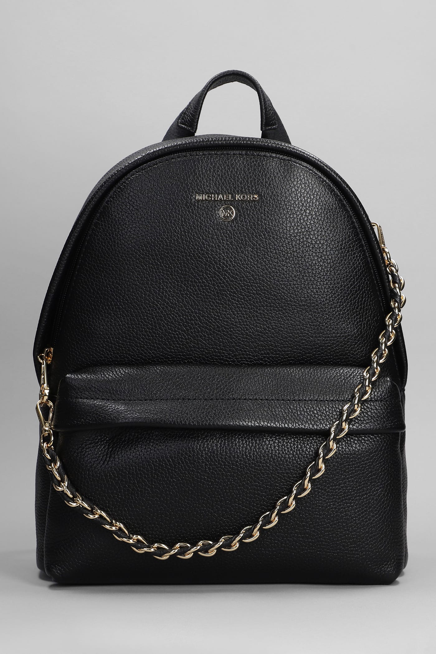 Shop Michael Kors Slater Backpack In Black Leather