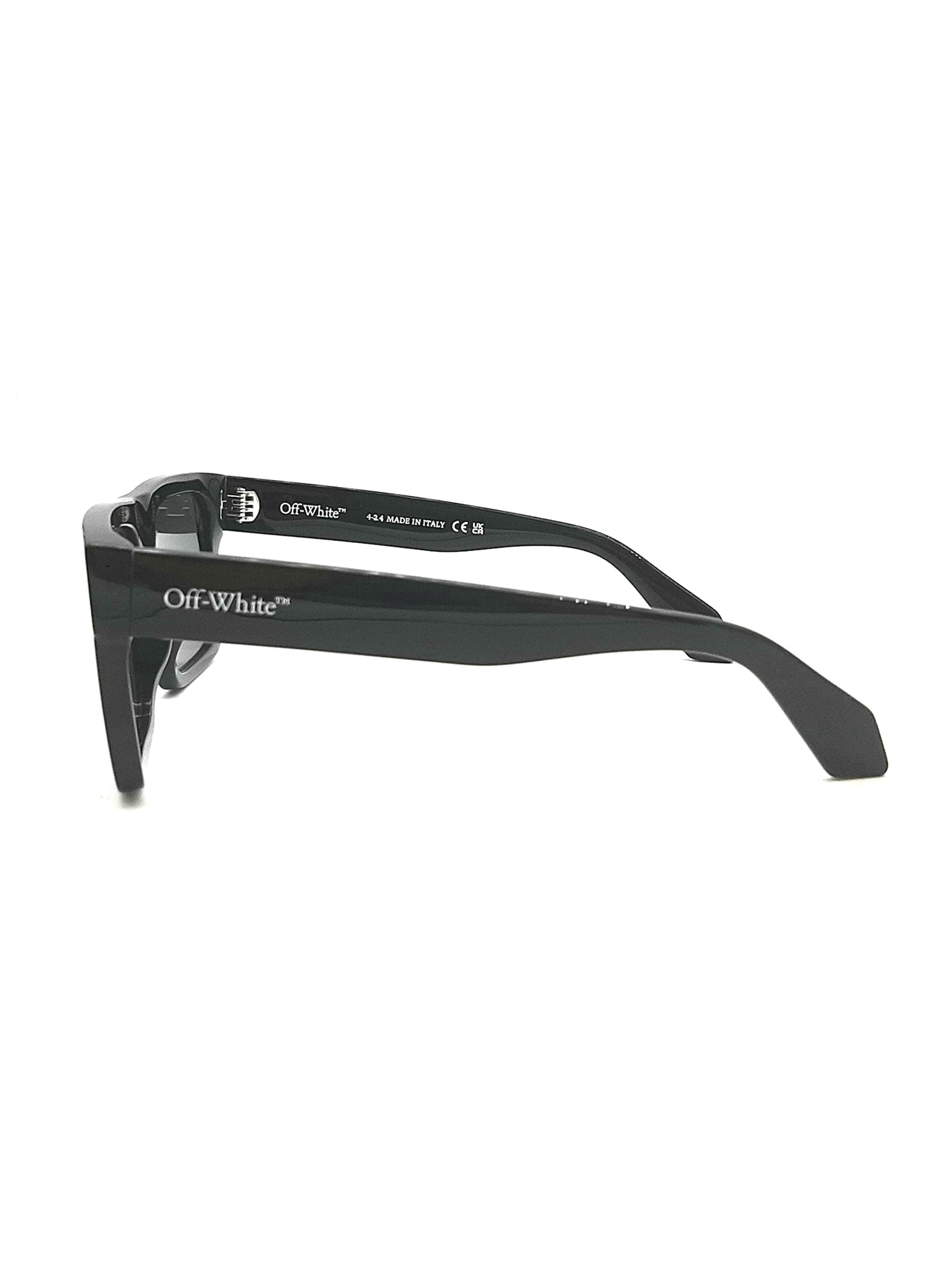 Shop Off-white Oeri109 Lawton Sunglasses Sunglasses In Black Dark Grey