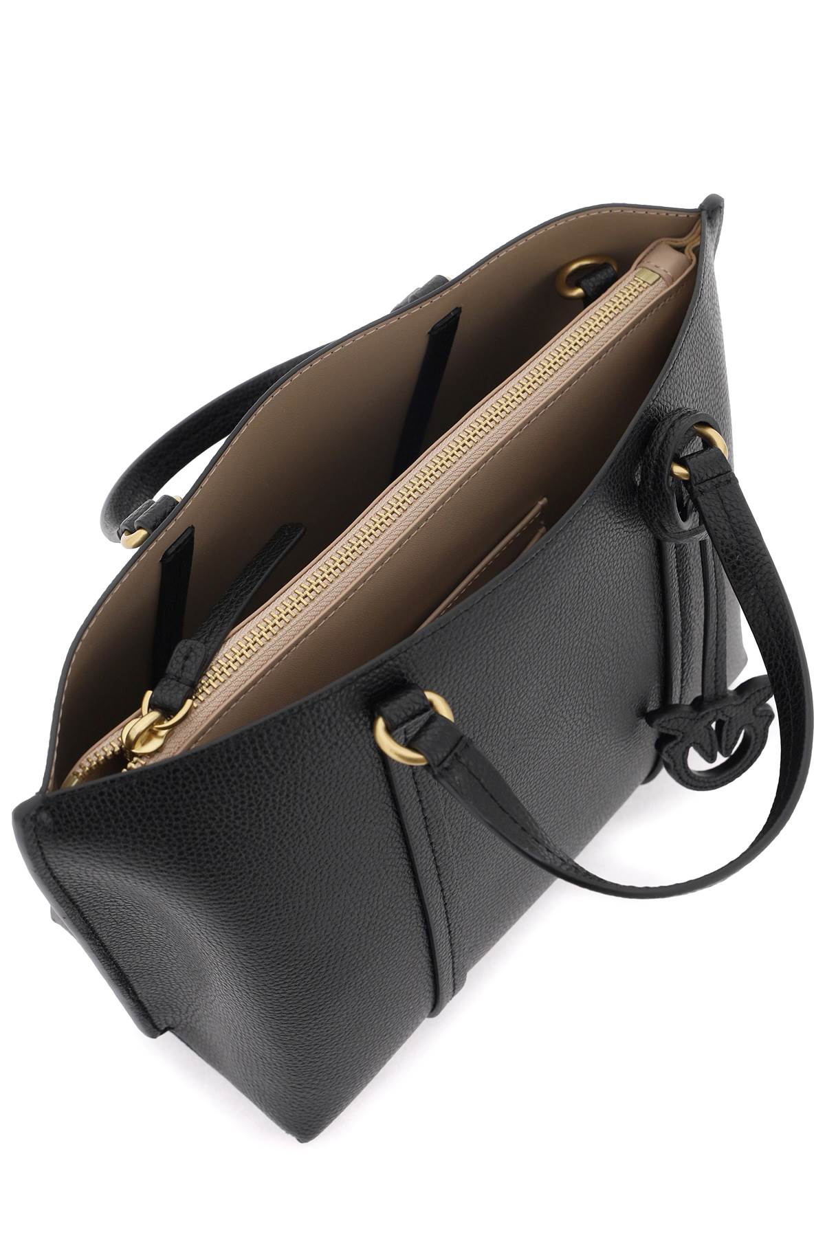 Shop Pinko Carrie Shopper Classic Handbag In Black