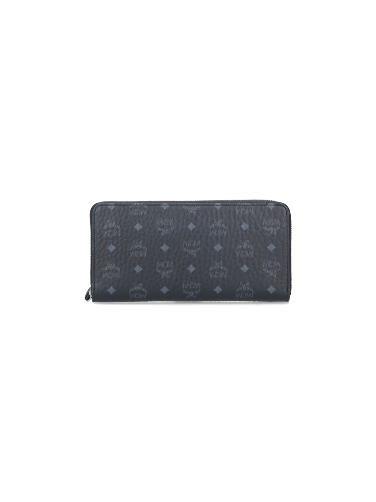 Shop Mcm Large Zip Wallet In Black