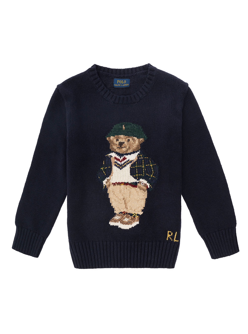 Polo Ralph Lauren Kids' Ls Bear Sweater Pullover In Blue