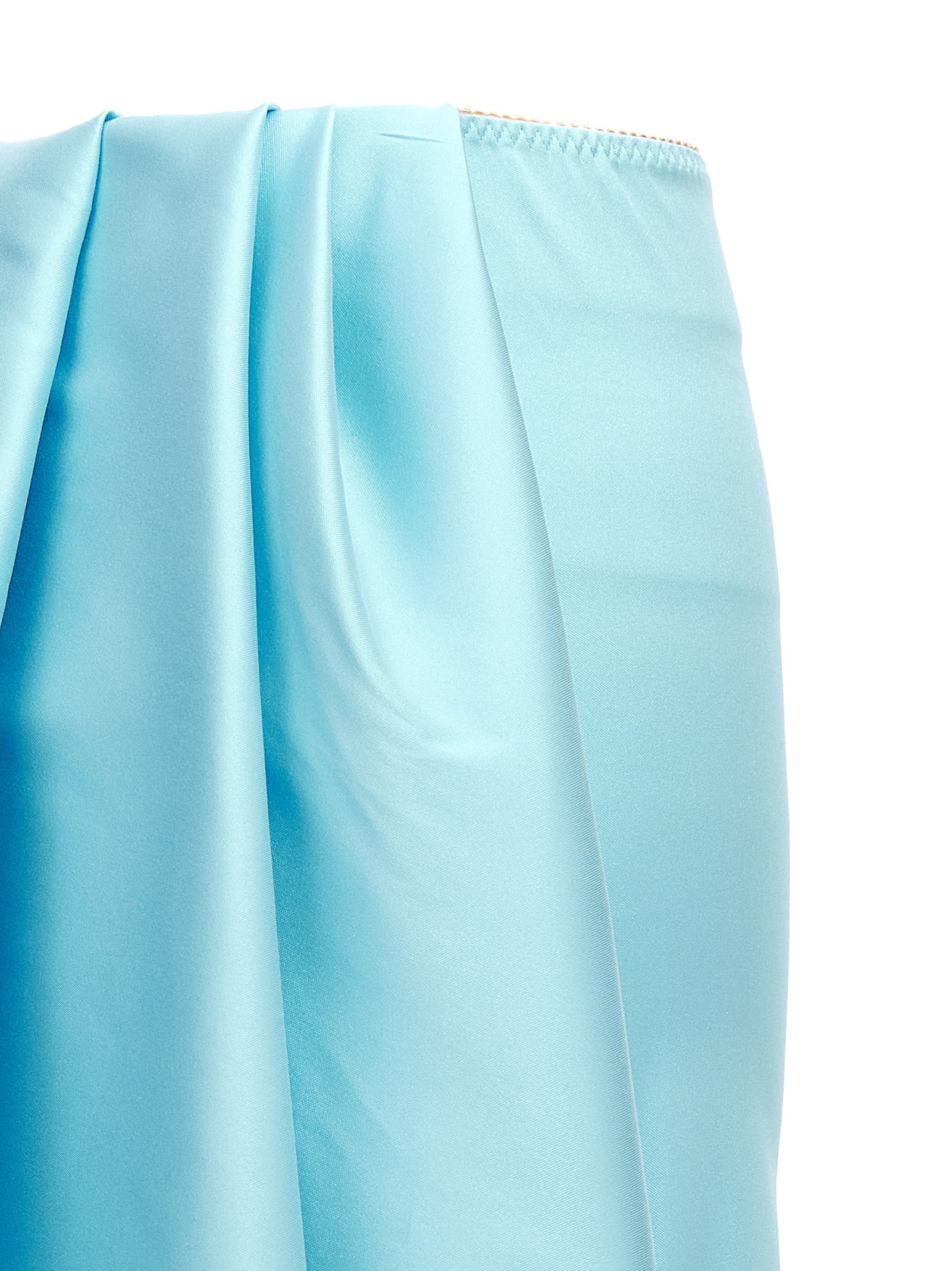Sportmax Beira Bustled Skirt In Light Blue
