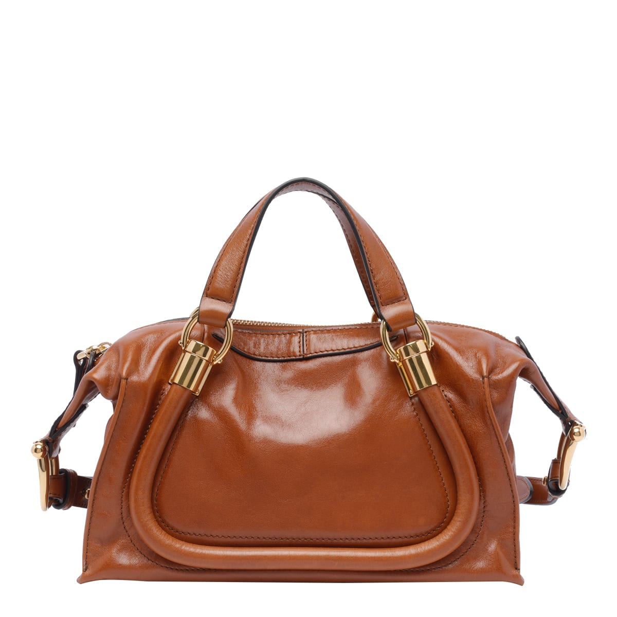 Shop Chloé Small Paraty 24 Shoulder Bag In Brown