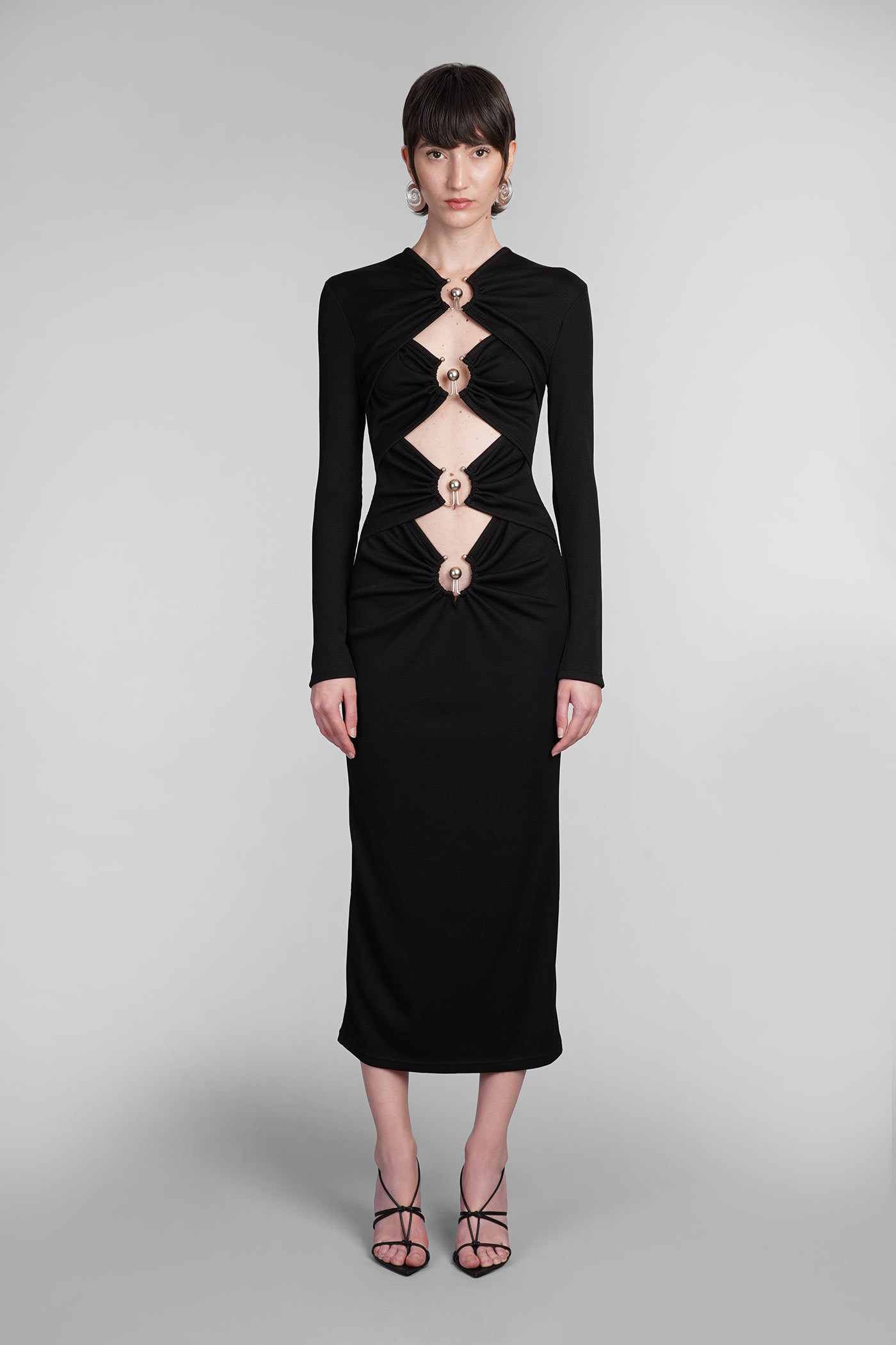 Shop Christopher Esber Dress In Black Polyester