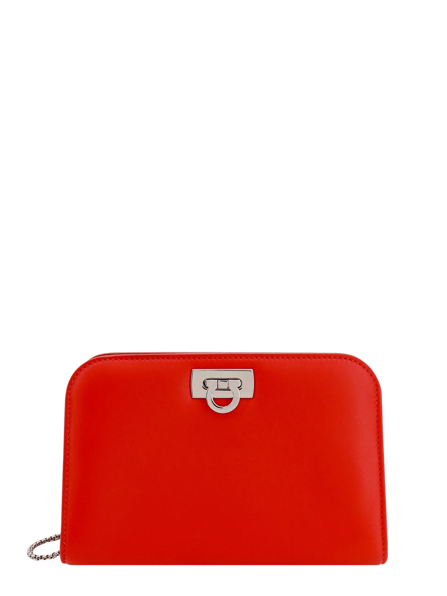 Shop Ferragamo Diana Shoulder Bag In Red