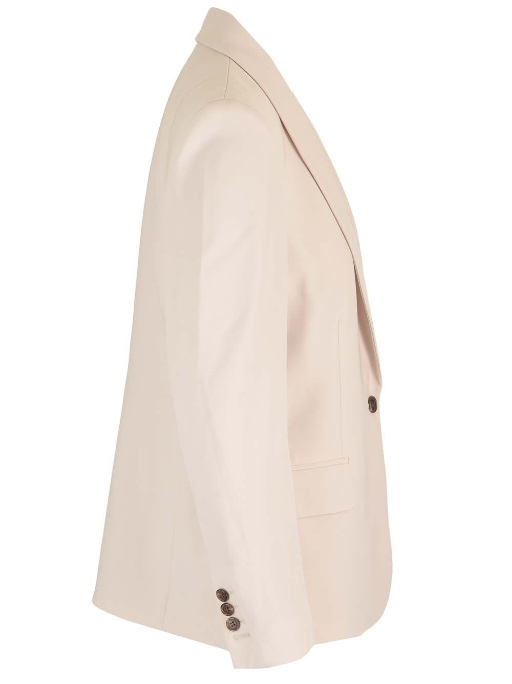 Shop Theory Beige Single-breasted Jacket In Pietra