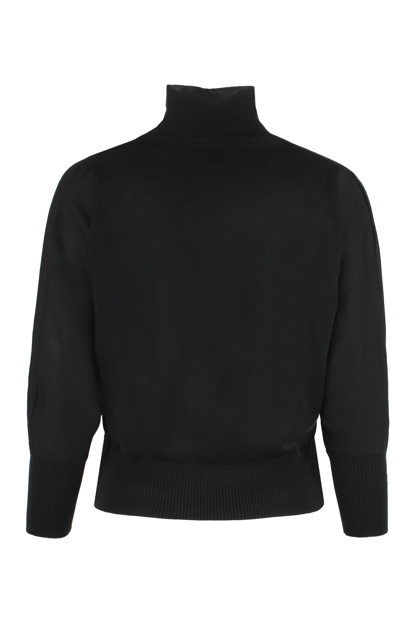 Shop Max Mara Talea Wool Turtleneck Sweater In Nero