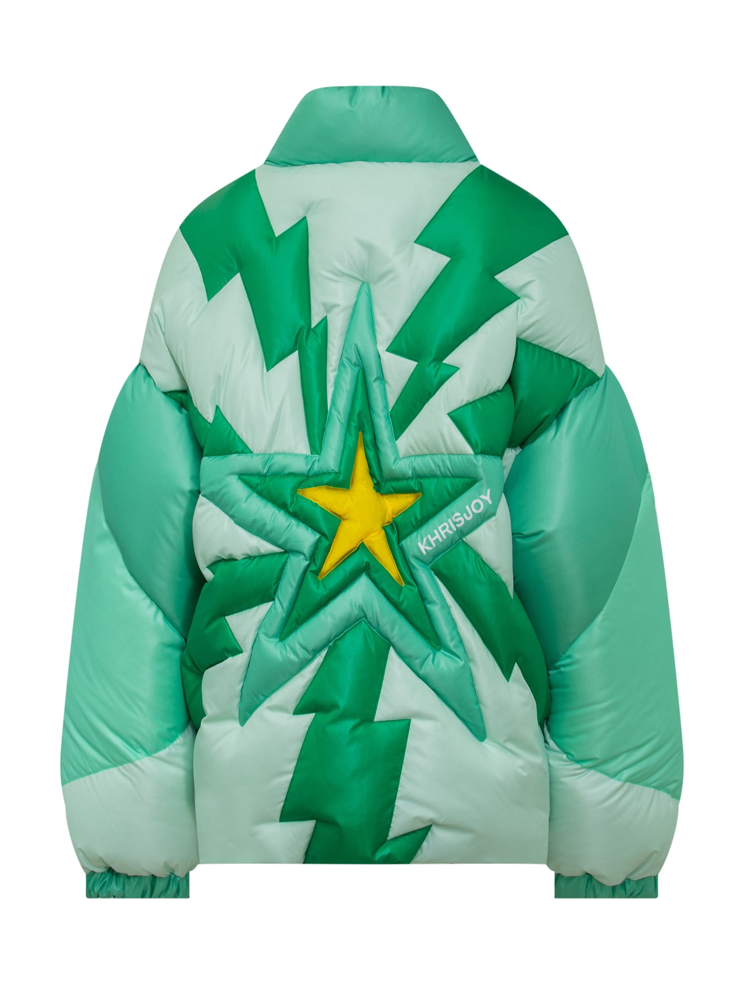 Shop Khrisjoy Star Down Jacket In Emerald Green