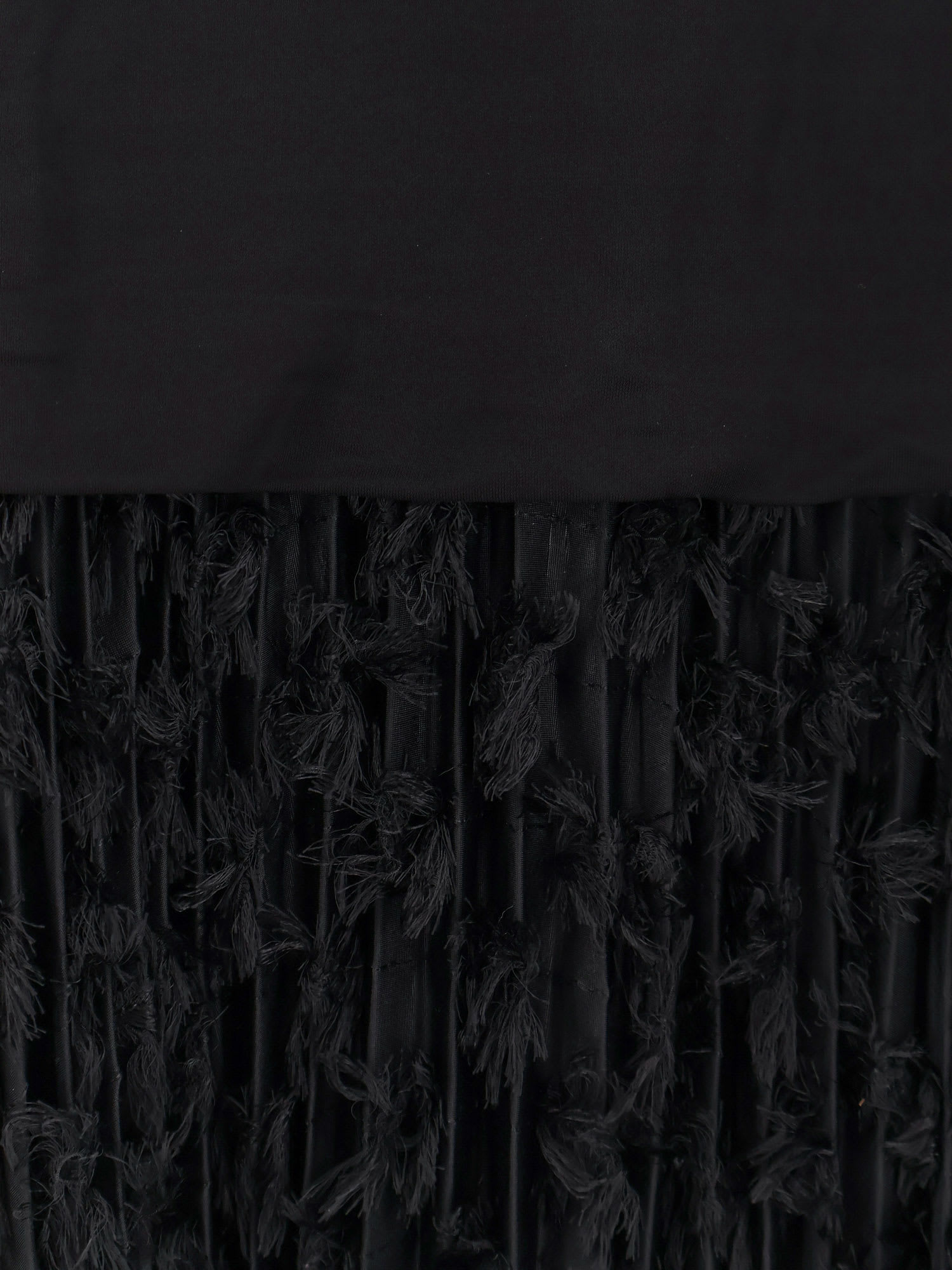 Hugo Boss Textured Knitwear With Long Sleeves And Fringe In Blue