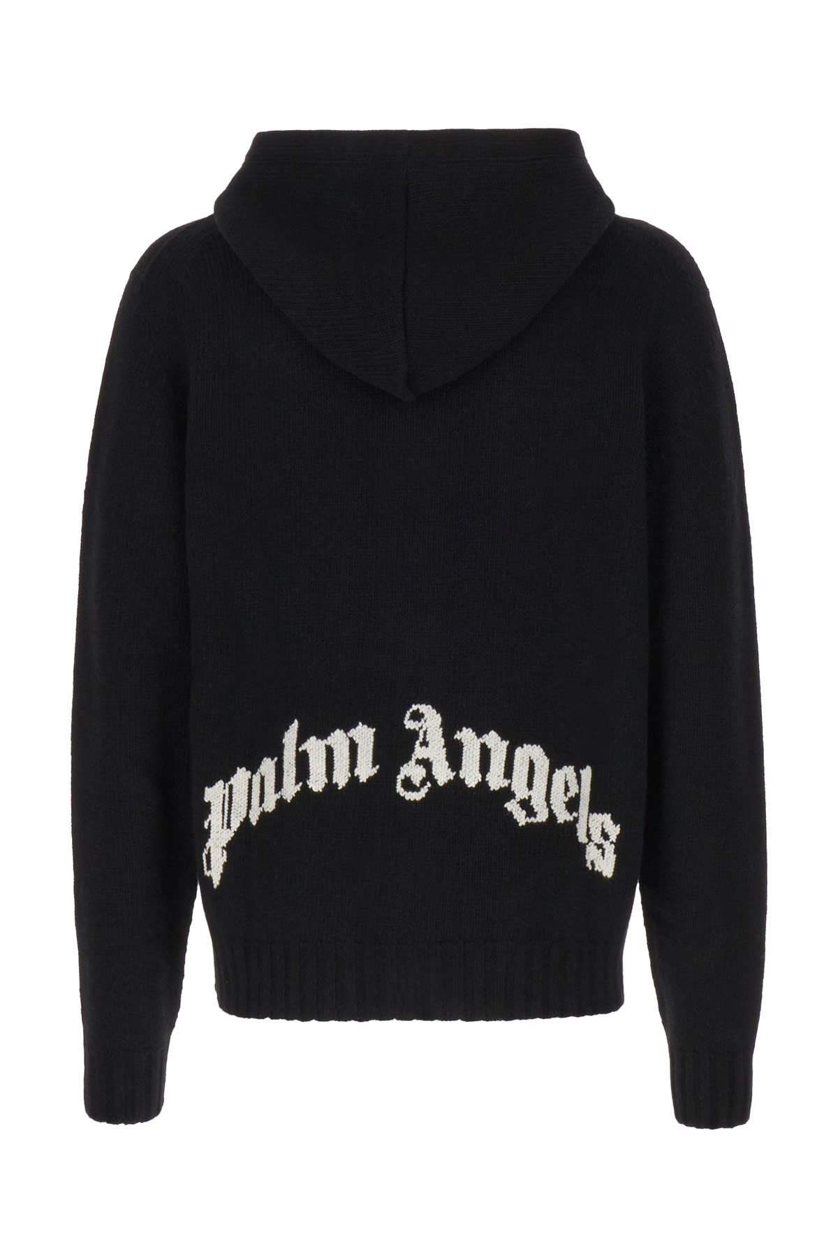 Shop Palm Angels Black Wool Blend Sweatshirt