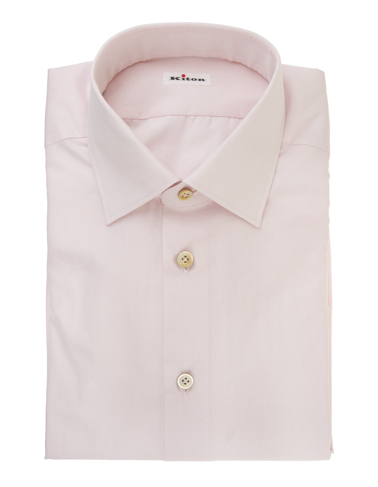 Kiton Regular Fit Man Shirt In Pink Poplin
