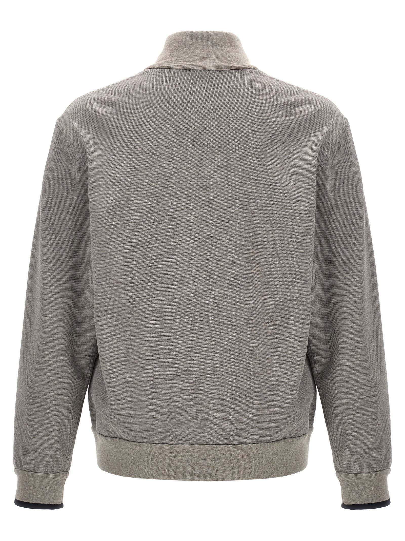 Shop Brioni Processed Cotton Sweatshirt In Gray