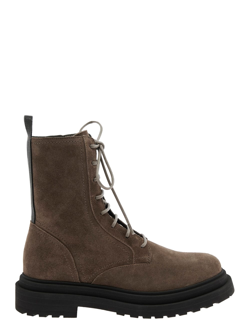 Suede Combat Boots Monile