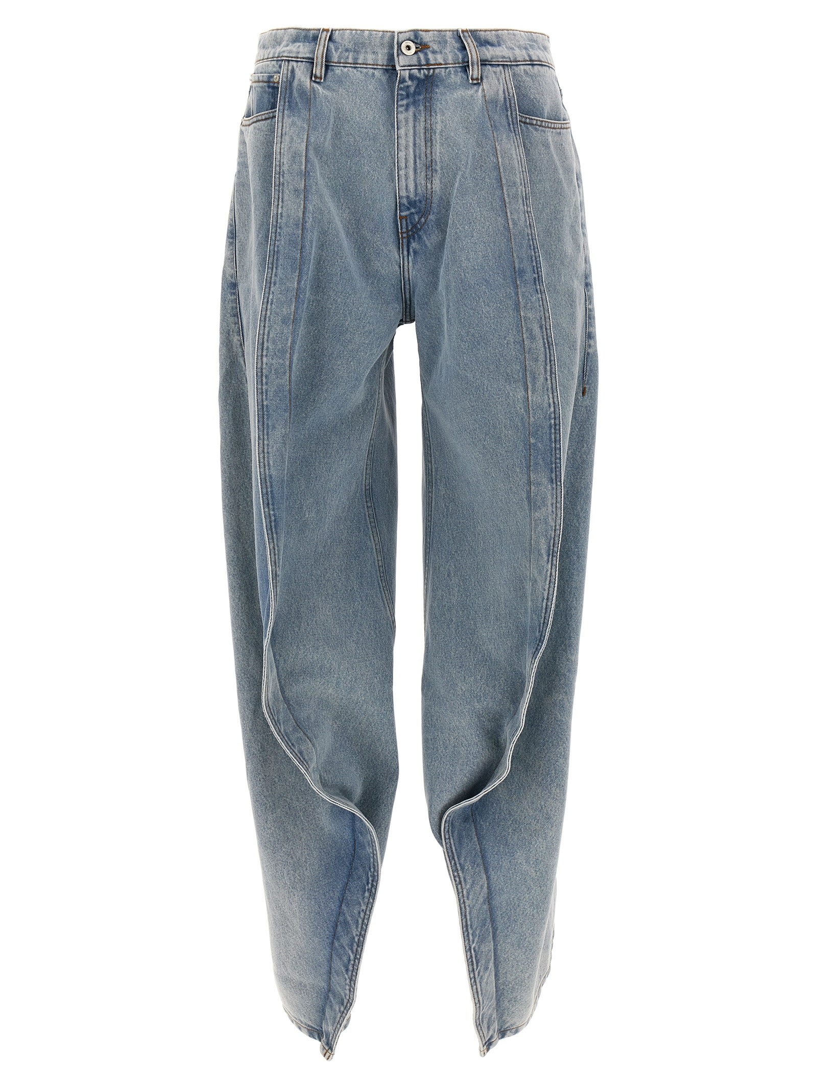 Shop Y/project Evergreen Banana Jeans In Light Blue