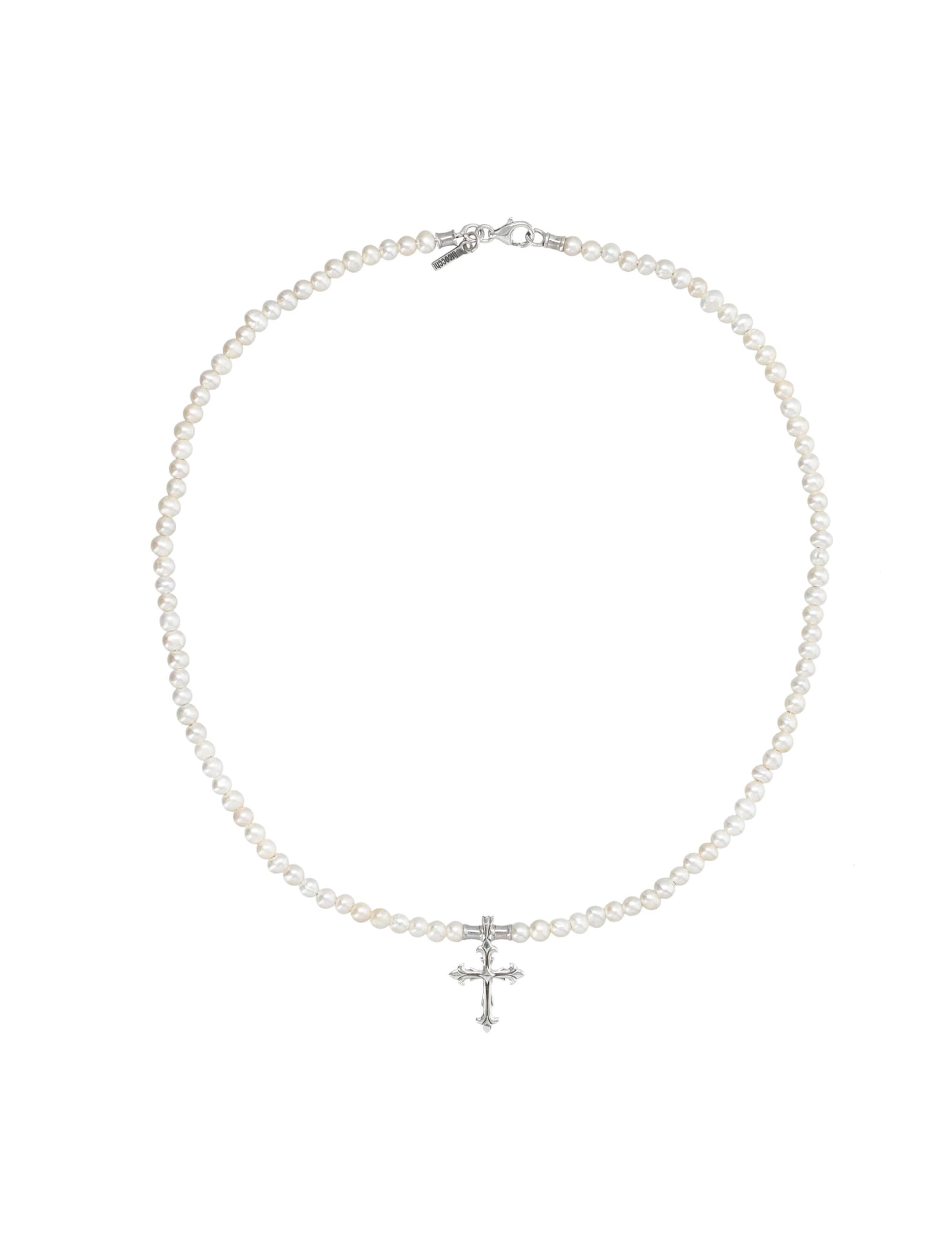 Small Pearl Necklace Cross