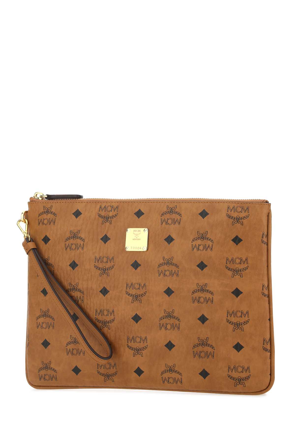 Shop Mcm Printed Canvas Clutch In Co