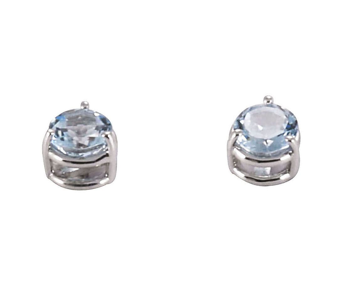 Shop Lo Spazio Jewelry Lo Spazio Aquamarine Earrings In Sky_blue