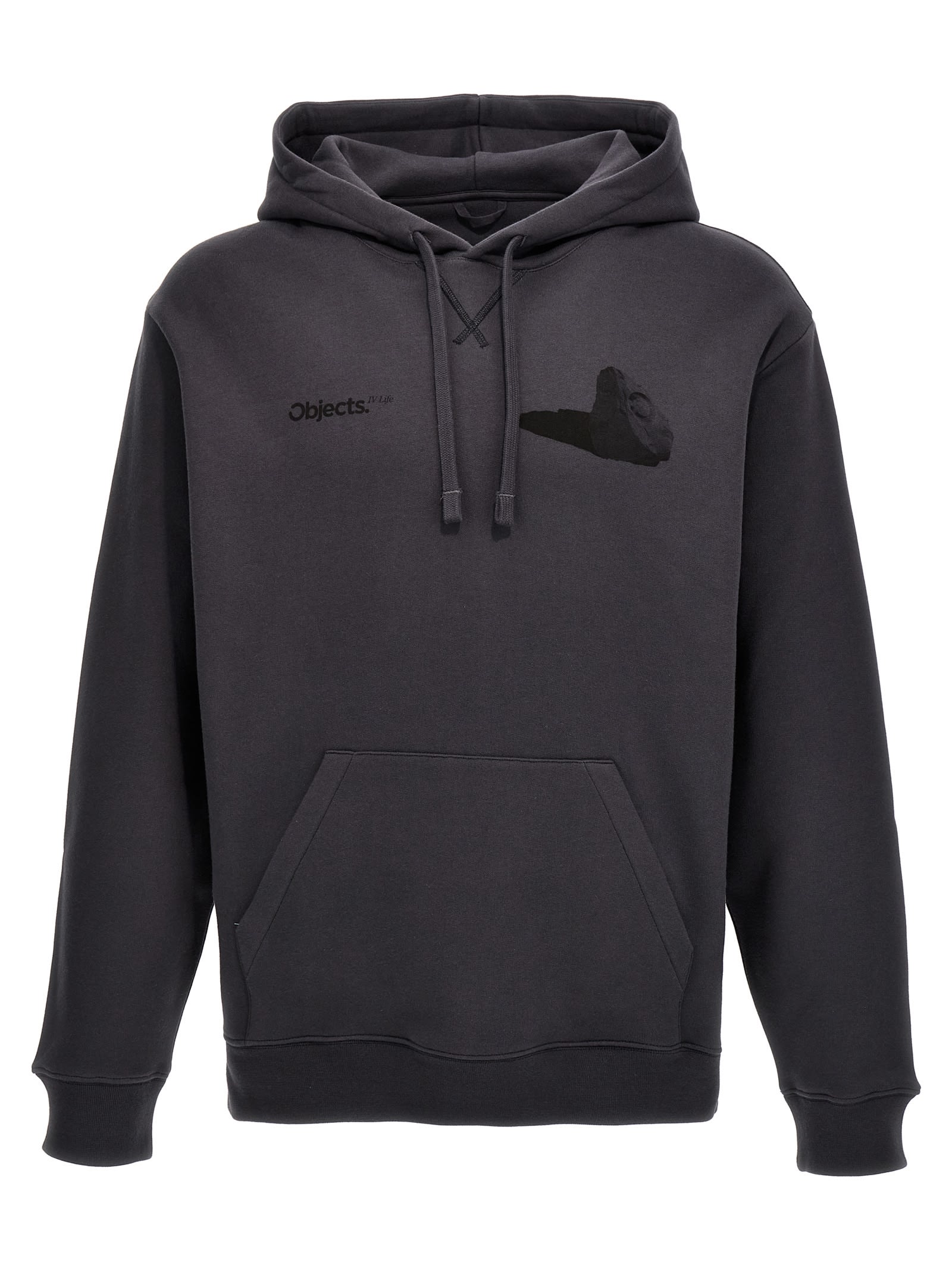 Shop Objects Iv Life Boulder Print Hoodie In Gray