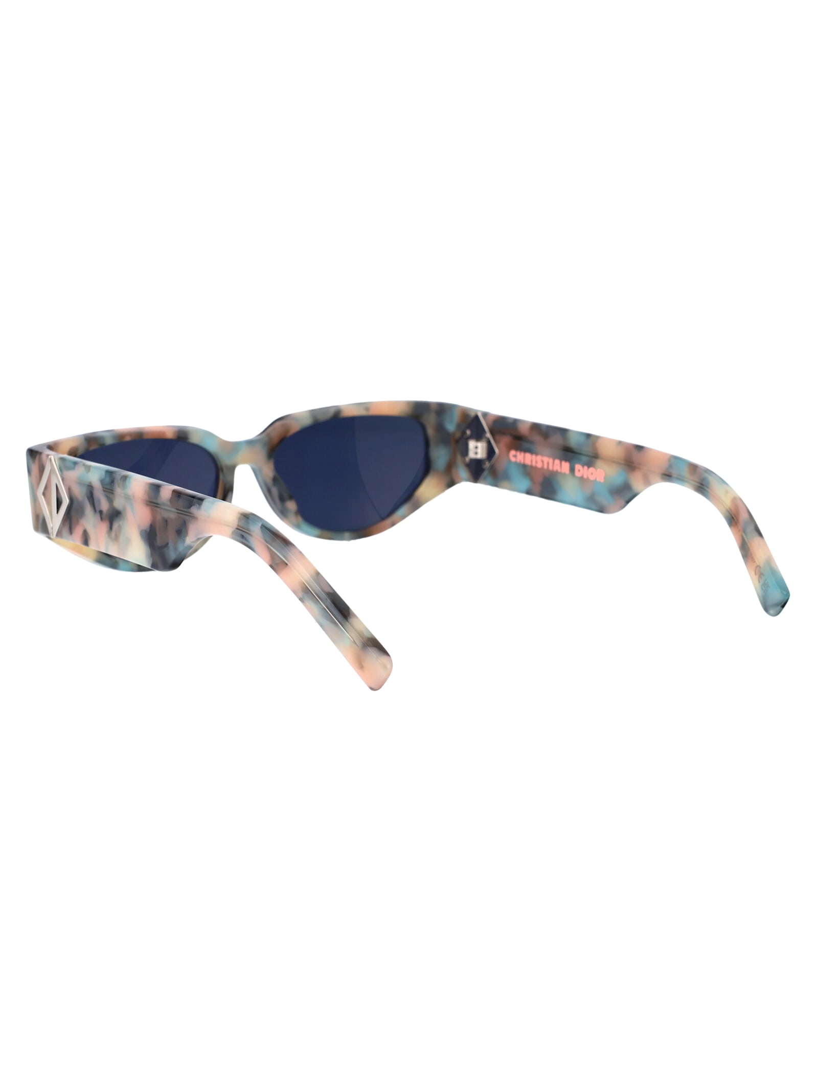 Shop Dior Cd Diamond S7i Sunglasses In 42b0 Coloured Havana / Blue