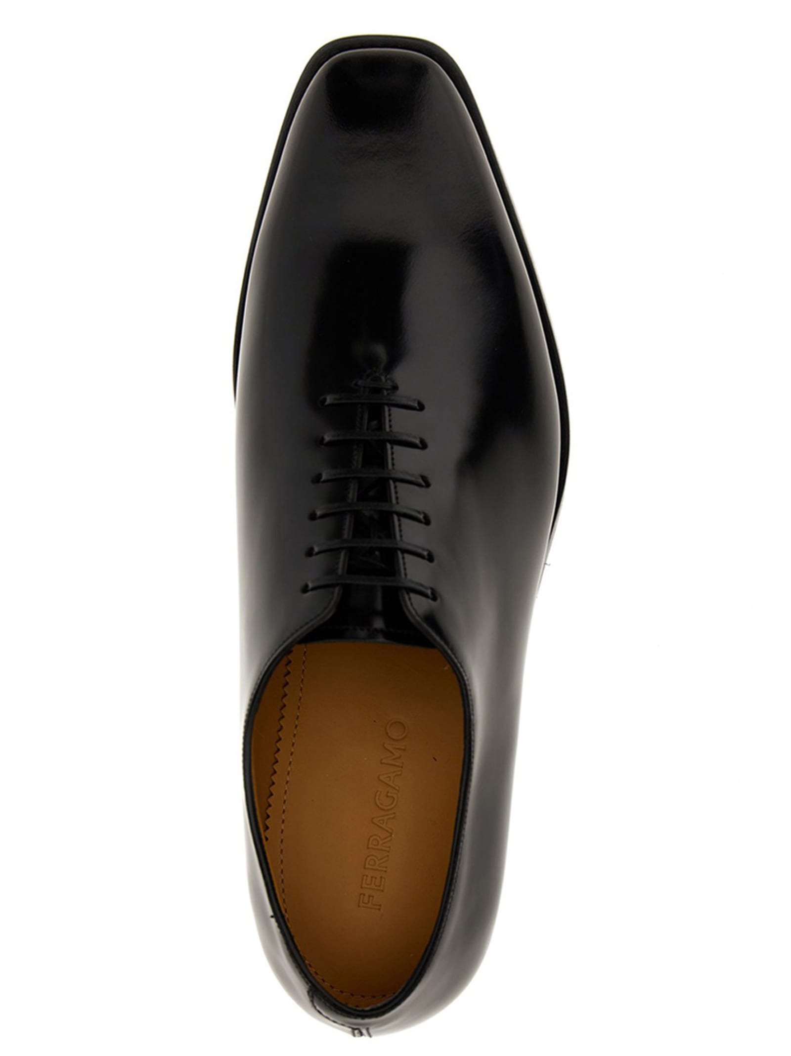 Shop Ferragamo Geoffrey Lace Up Shoes In Black