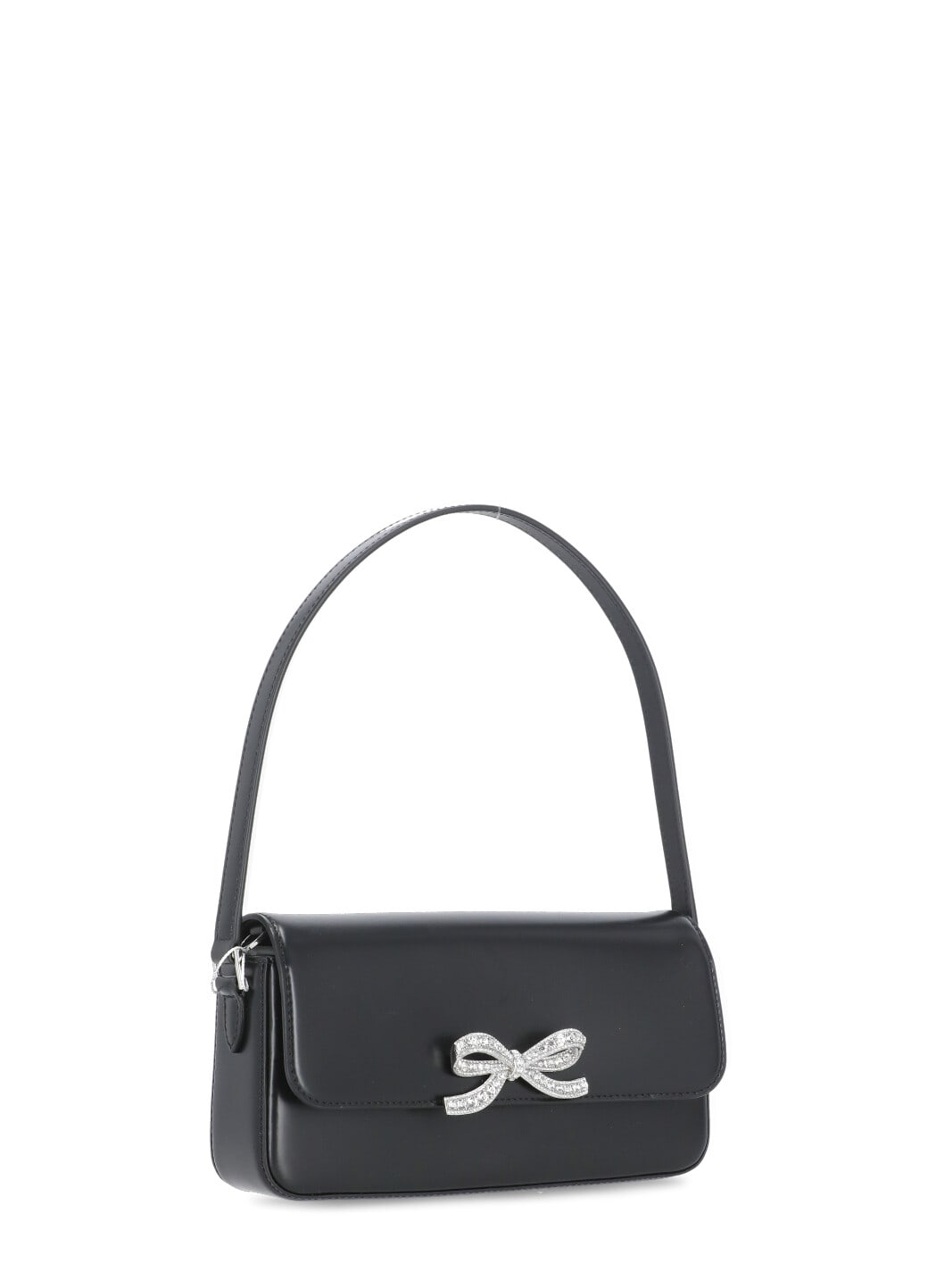 Shop Self-portrait Baguette Bag In Black