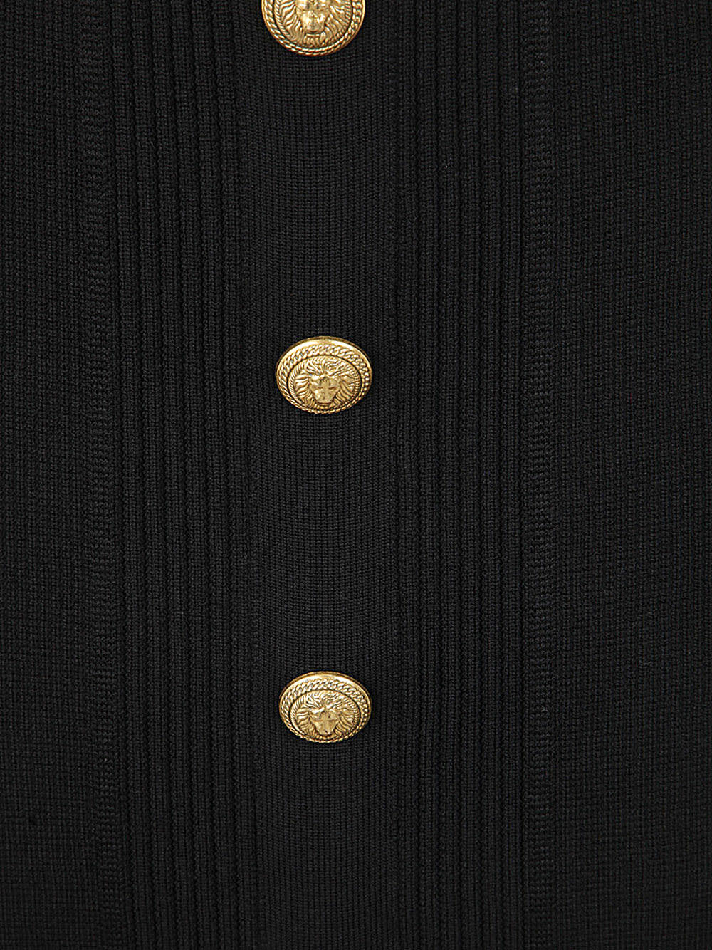 Shop Balmain High Waist Five Button See Through Knit Midi Skirt In Pa Noir