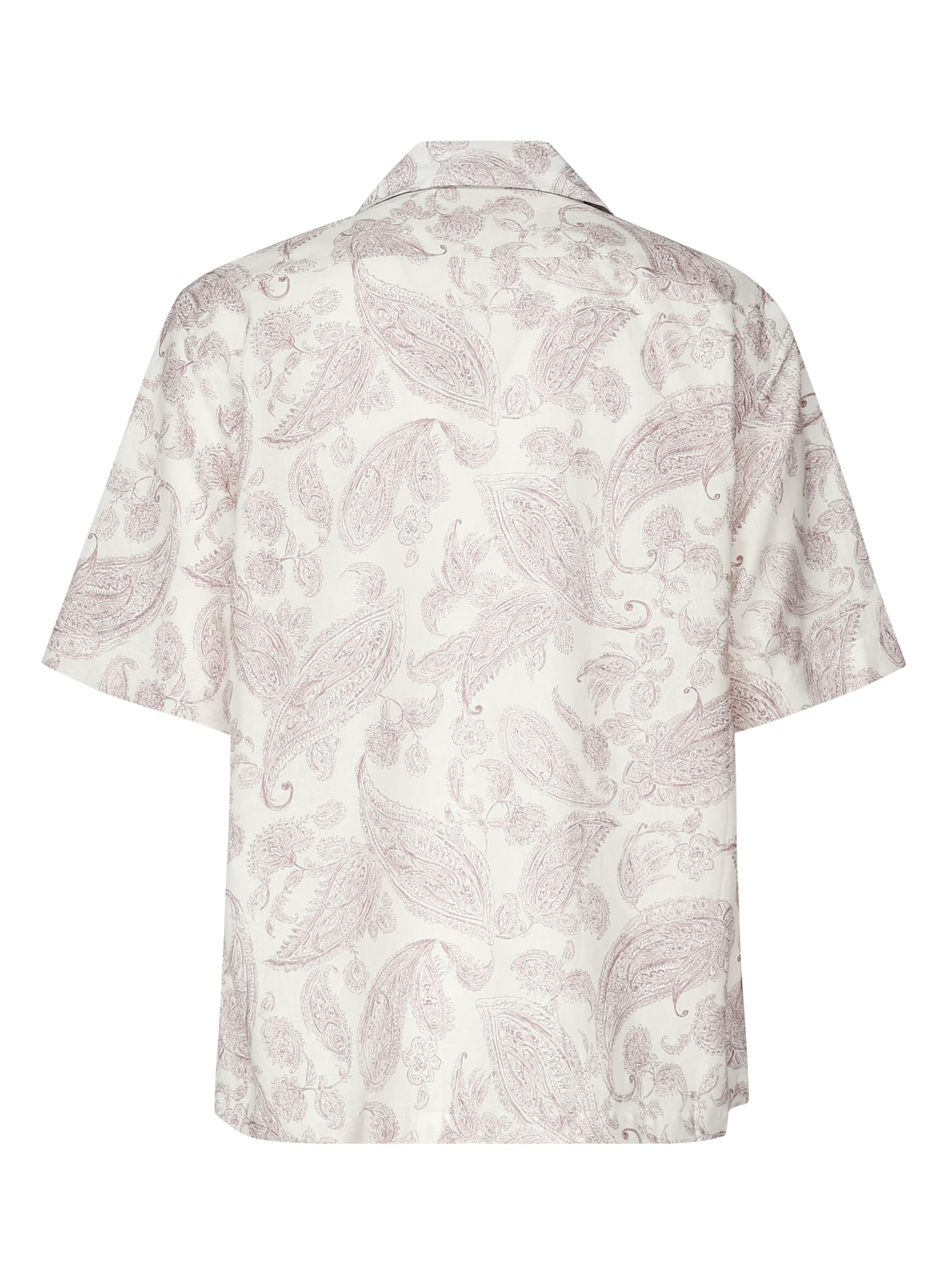 Eleventy Shirt With Paisley Print In Sand