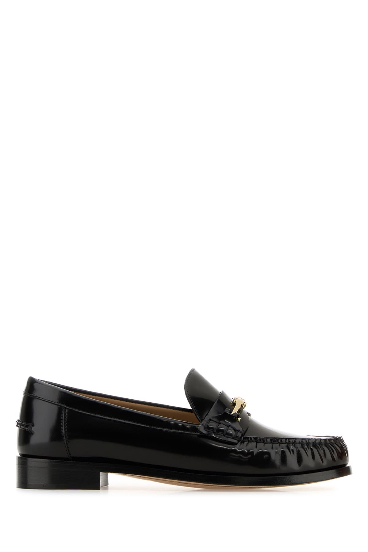 Ferragamo Black Leather Harry Loafers