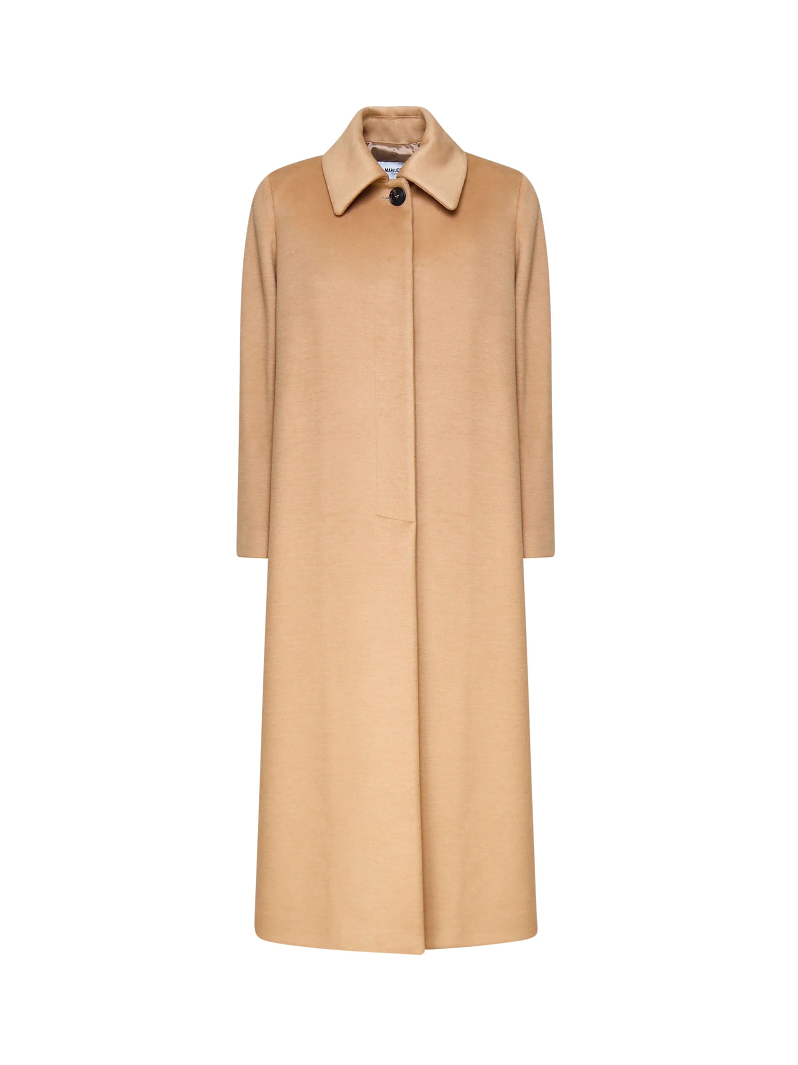 Mariuccia Milano Virgin Wool Blend Coat In Neutral